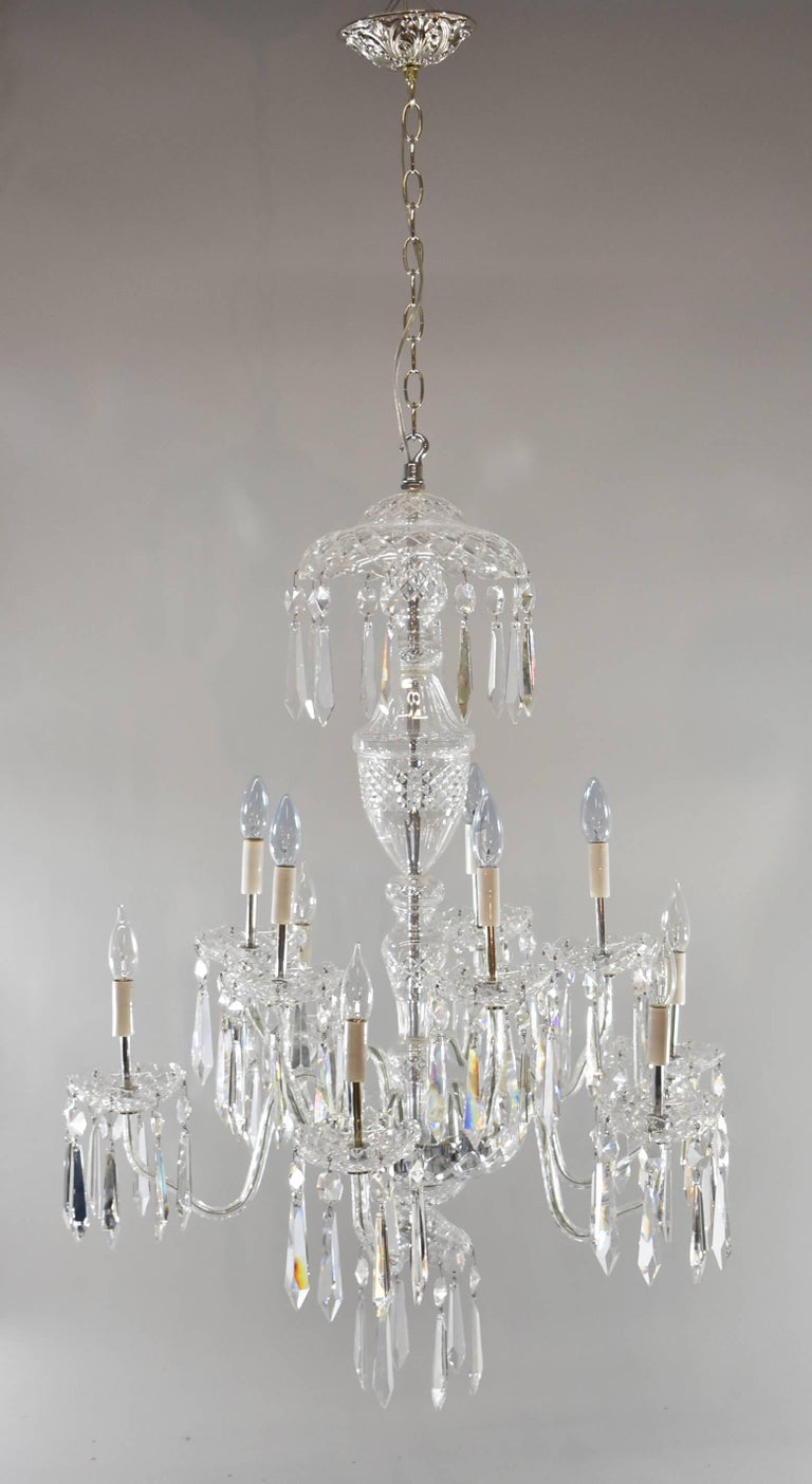Waterford Avoca TenArm Crystal Chandelier at 1stDibs