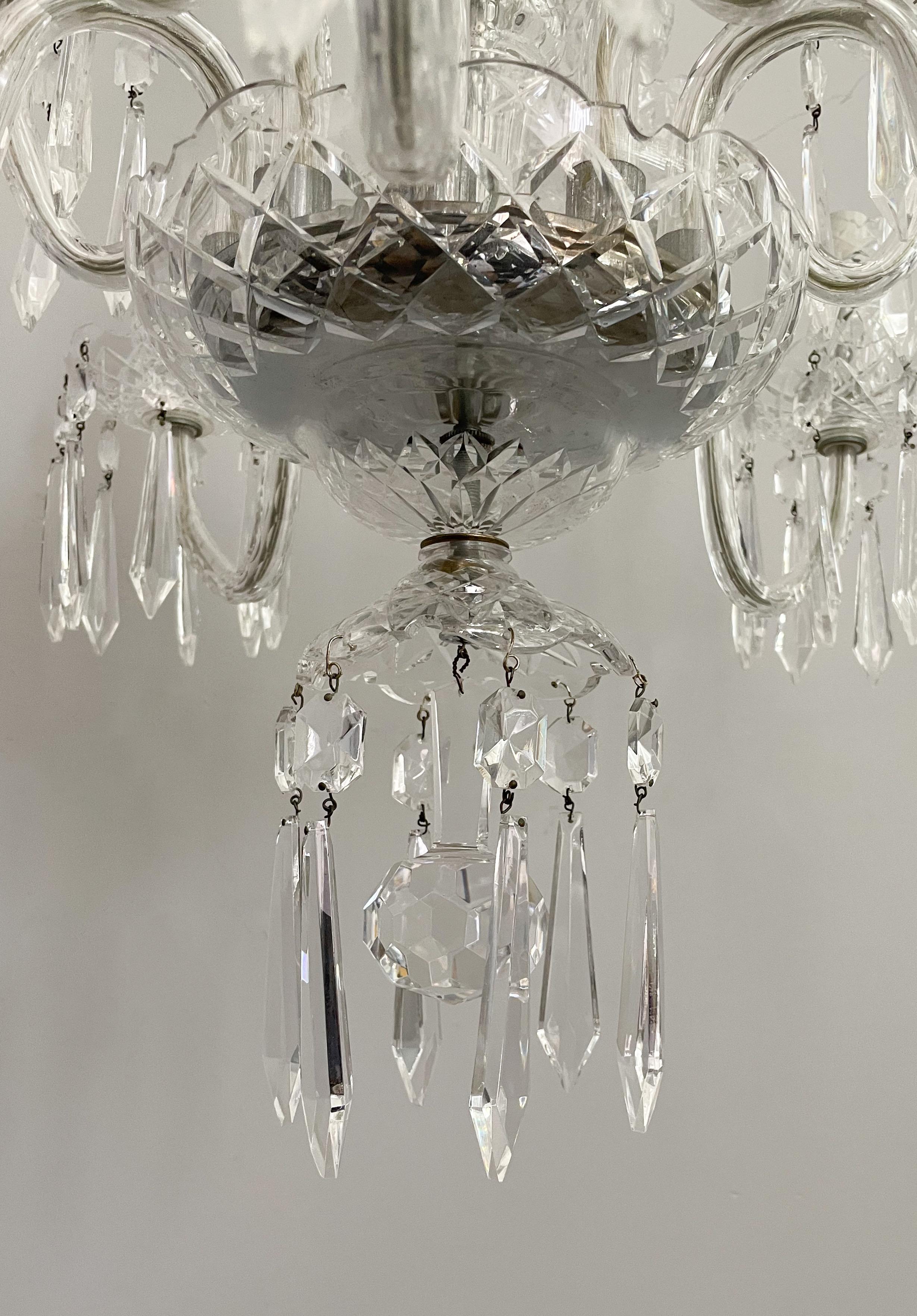 Waterford Avoca Ten Light Crystal Chandelier  In Good Condition In Los Angeles, CA