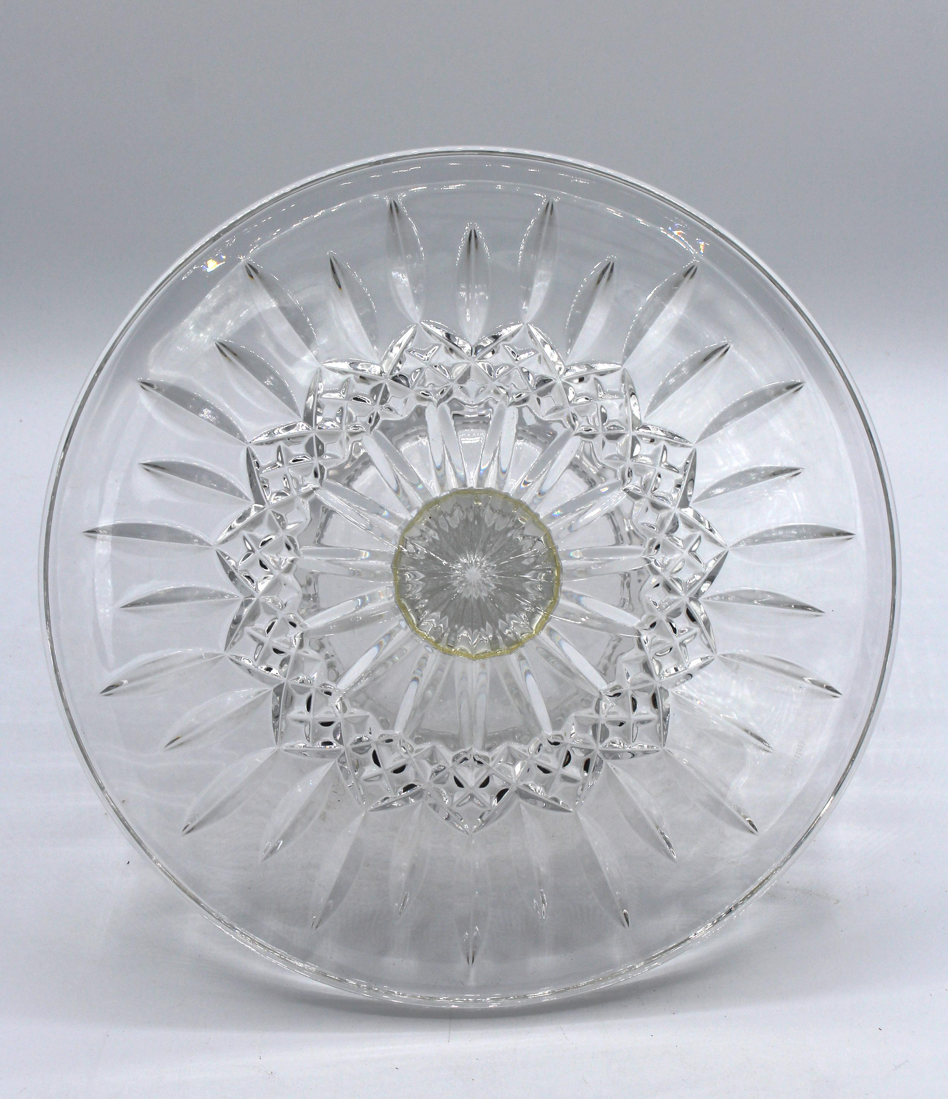 waterford crystal cake stand with dome