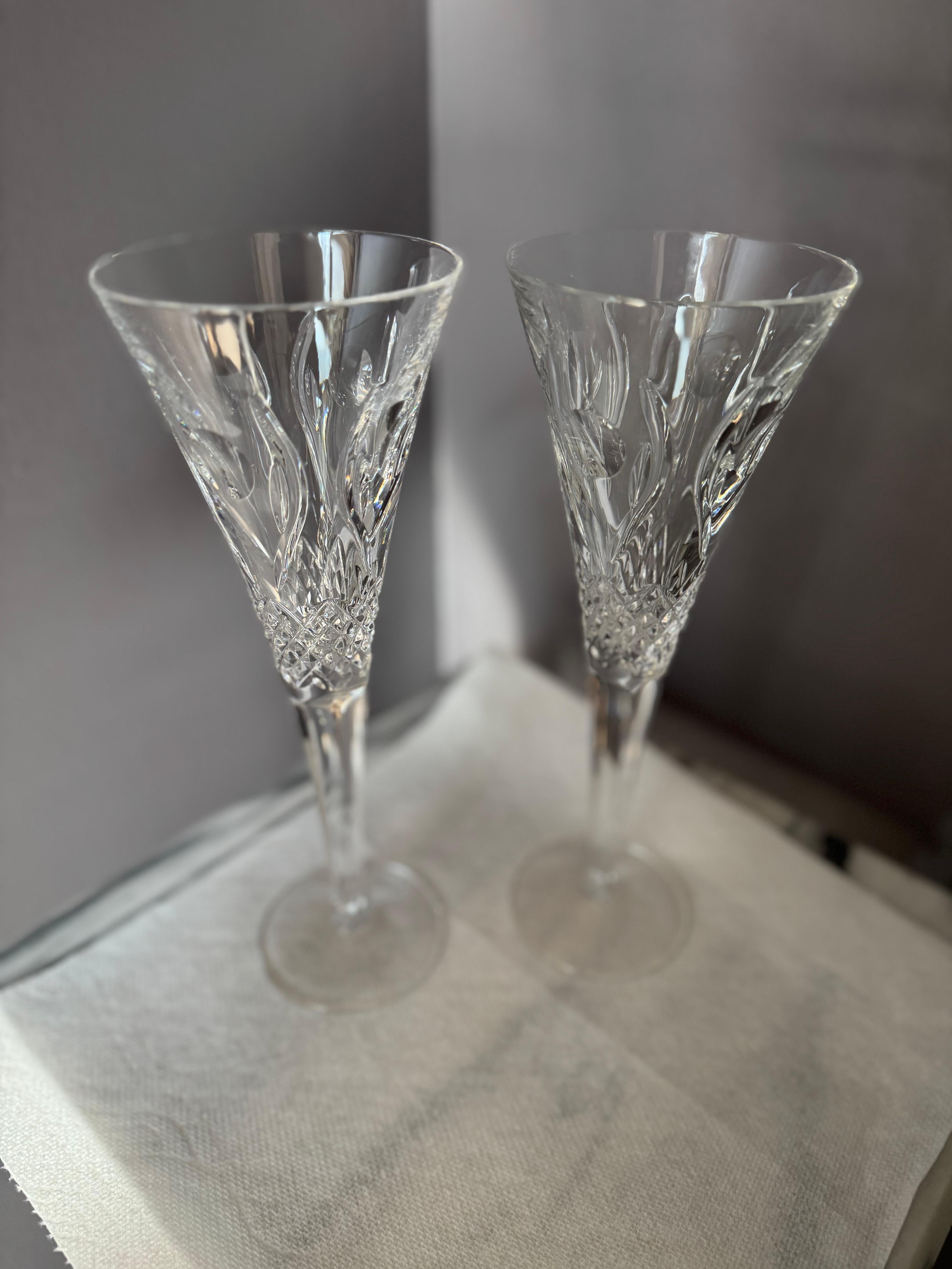 Waterford Champagne 2 Flutes 4th limited edition the Friendship celebration For Sale 6