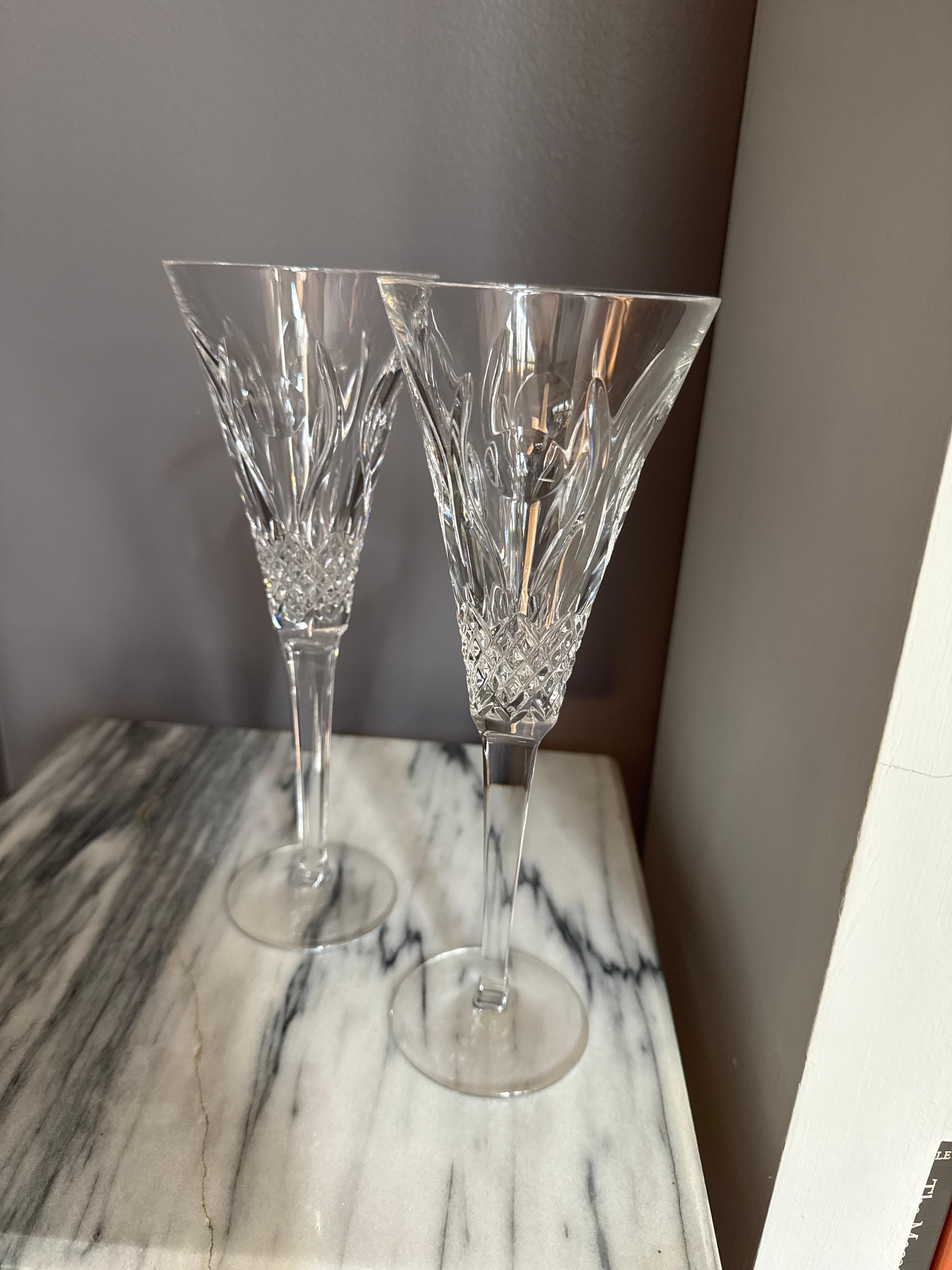 American Classical Waterford Champagne 2 Flutes 4th limited edition the Friendship celebration For Sale