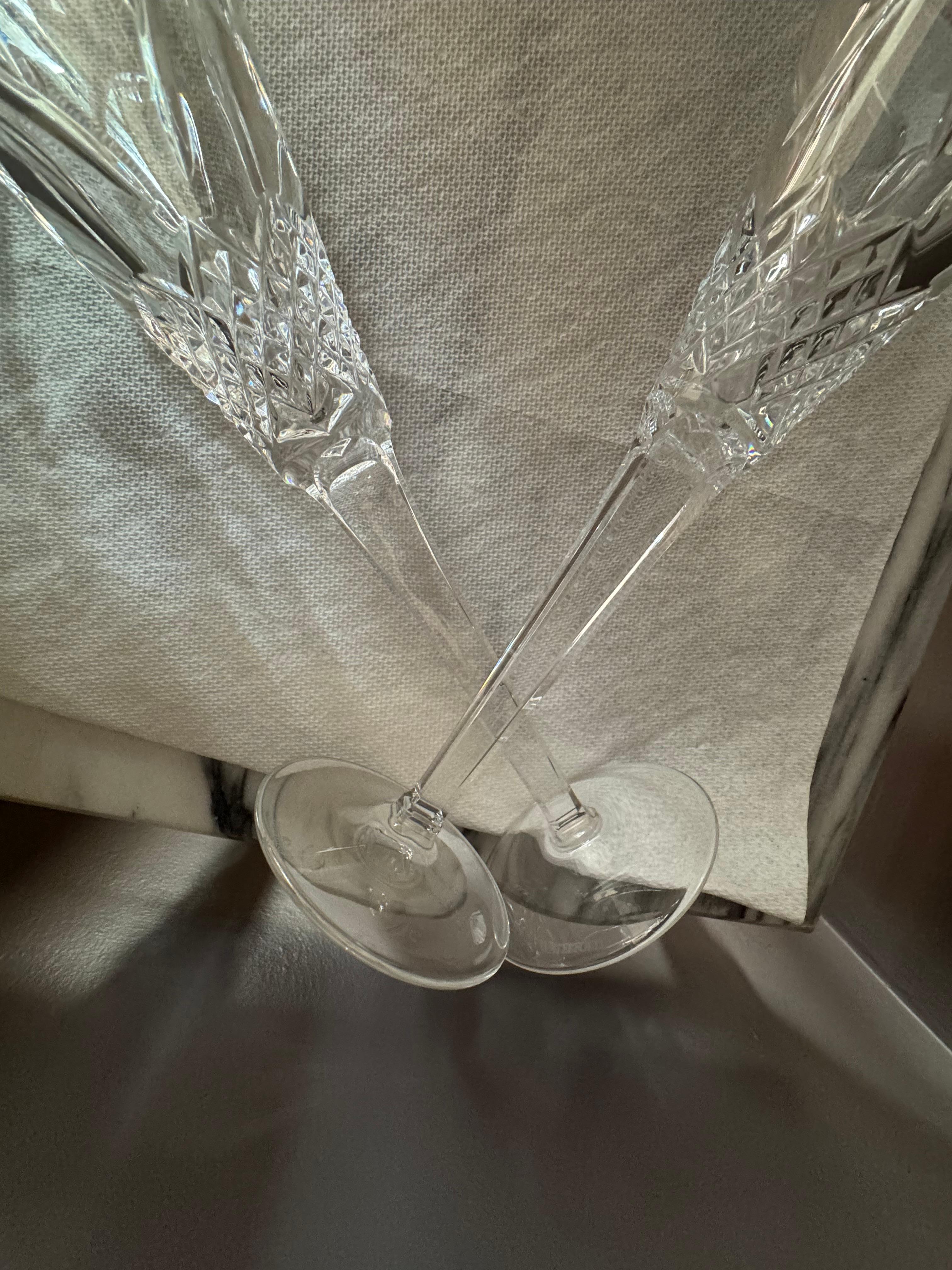 Crystal Waterford Champagne 2 Flutes 4th limited edition the Friendship celebration For Sale