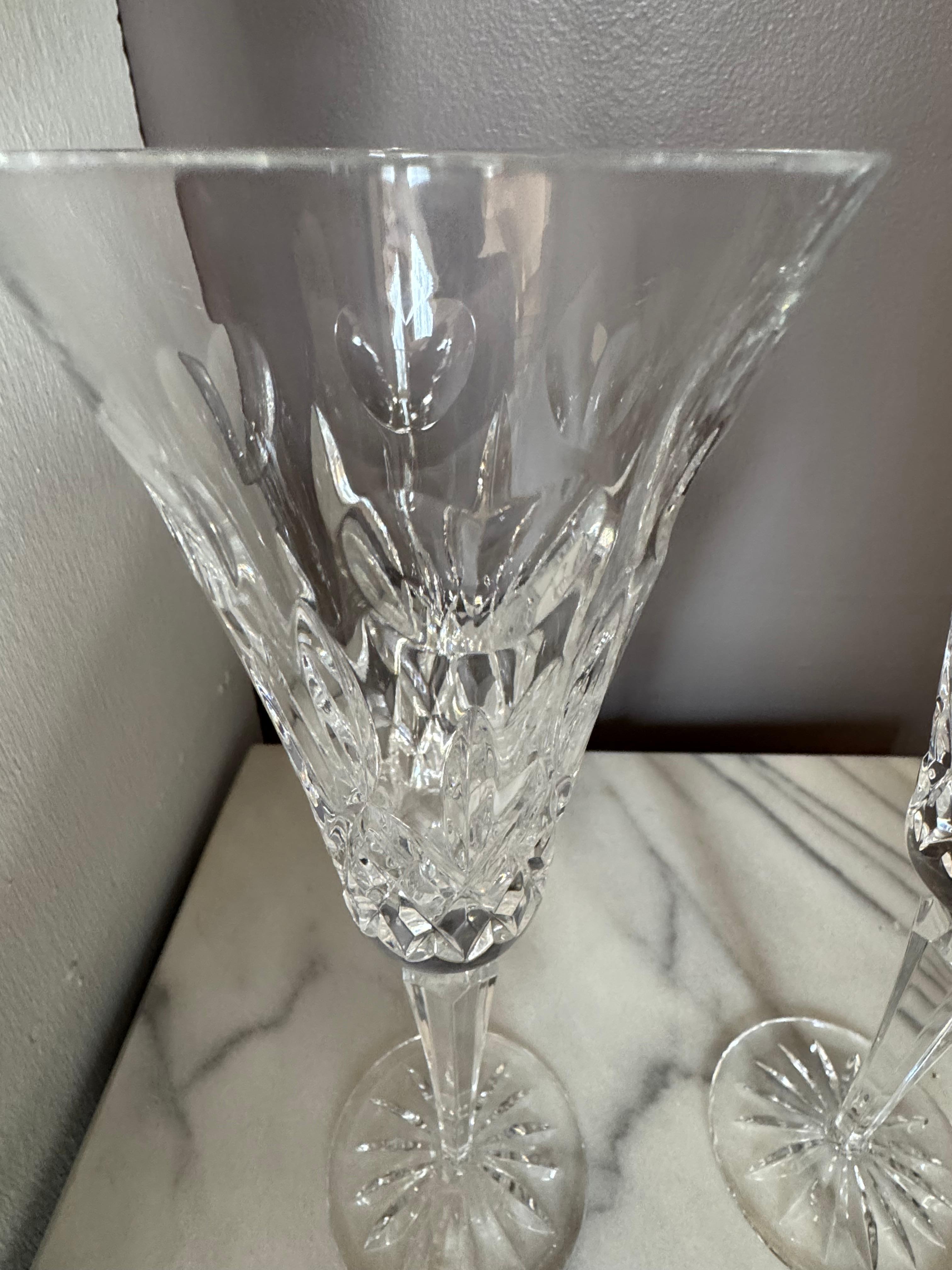 Waterford Champagner  Flöten Kristall  Lismore   I Love 2er-Set im Angebot 6