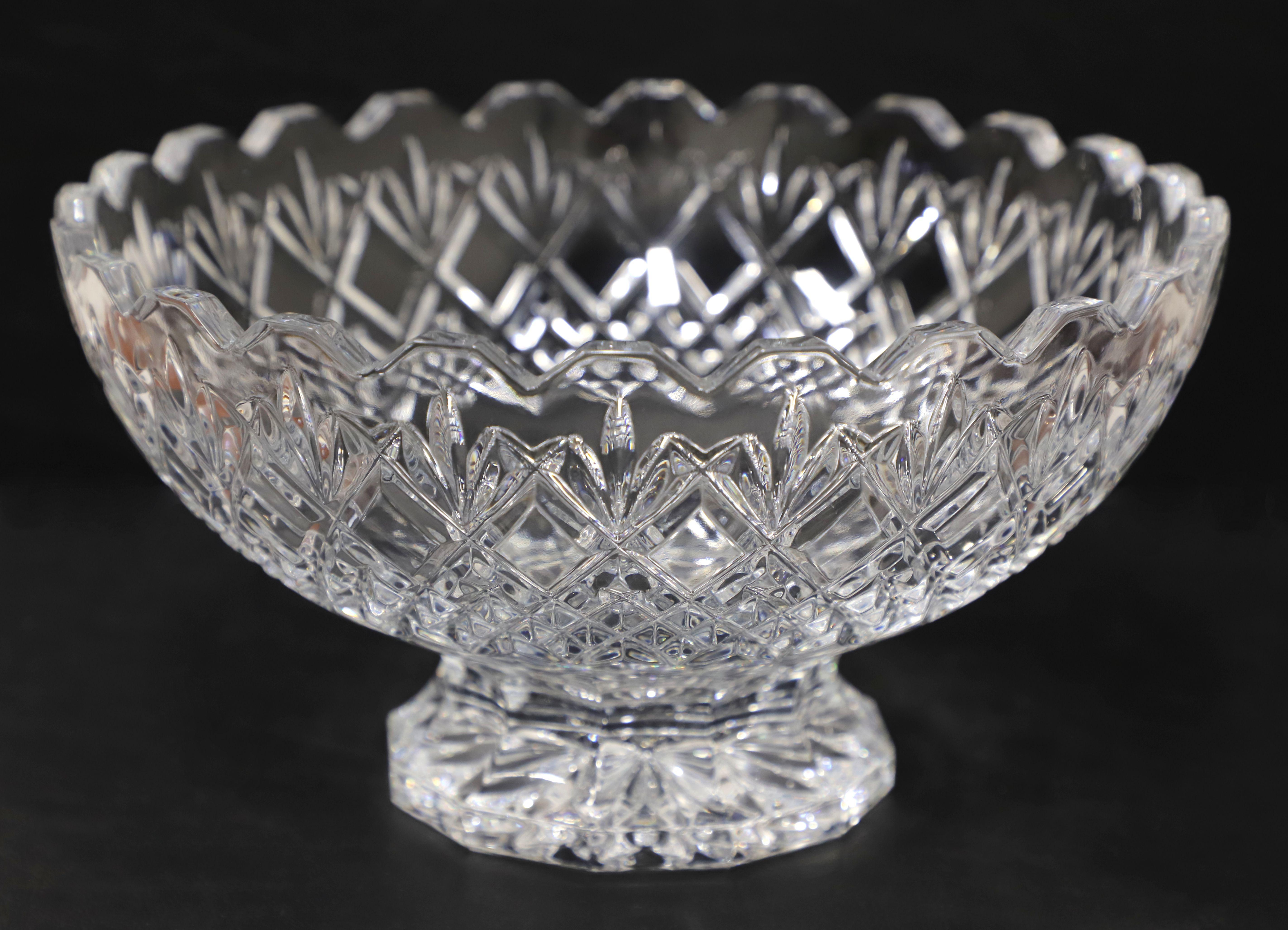 waterford crystal bowl scalloped edge