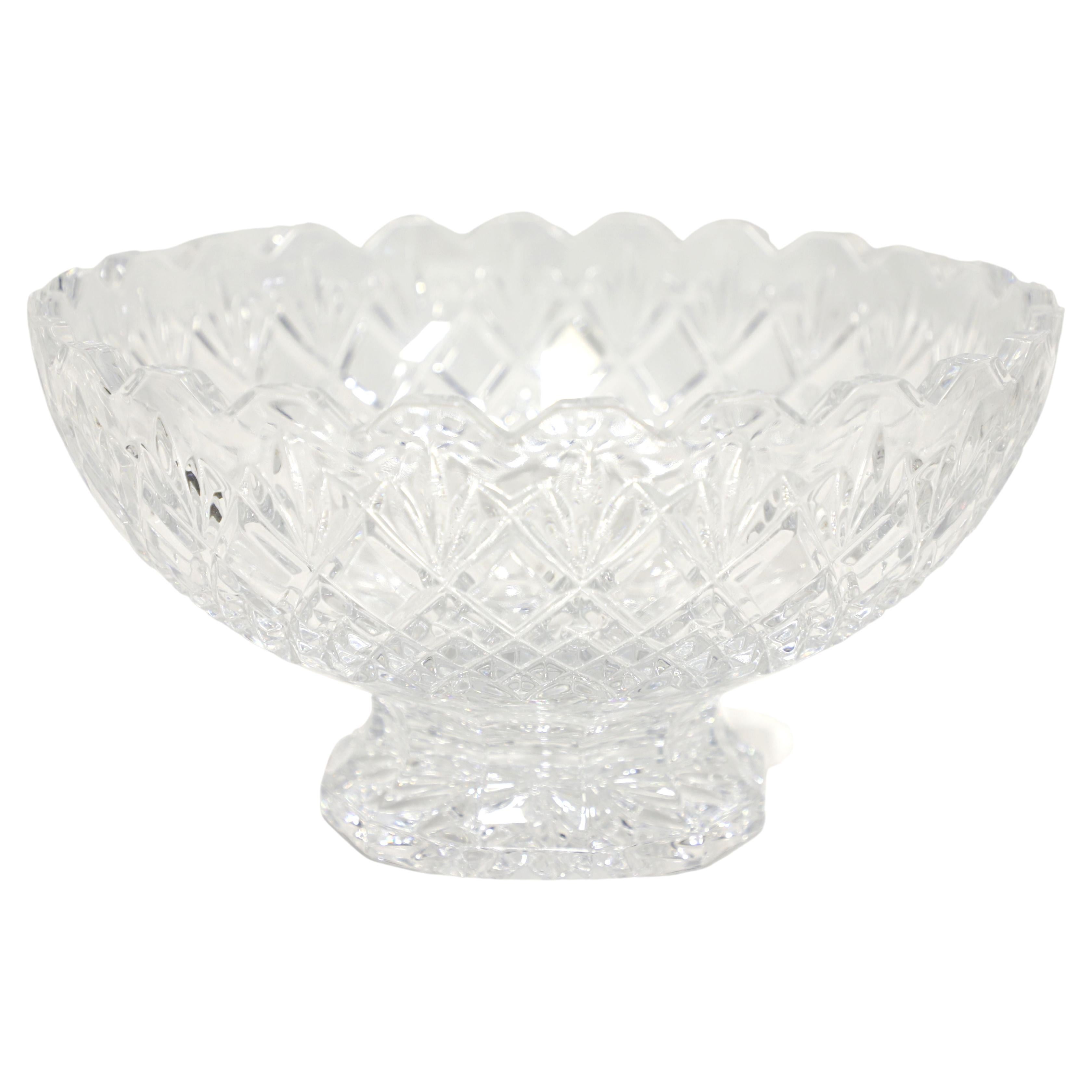 WATERFORD Crystal 10" Rosalee Sawtooth Edge Footed Bowl