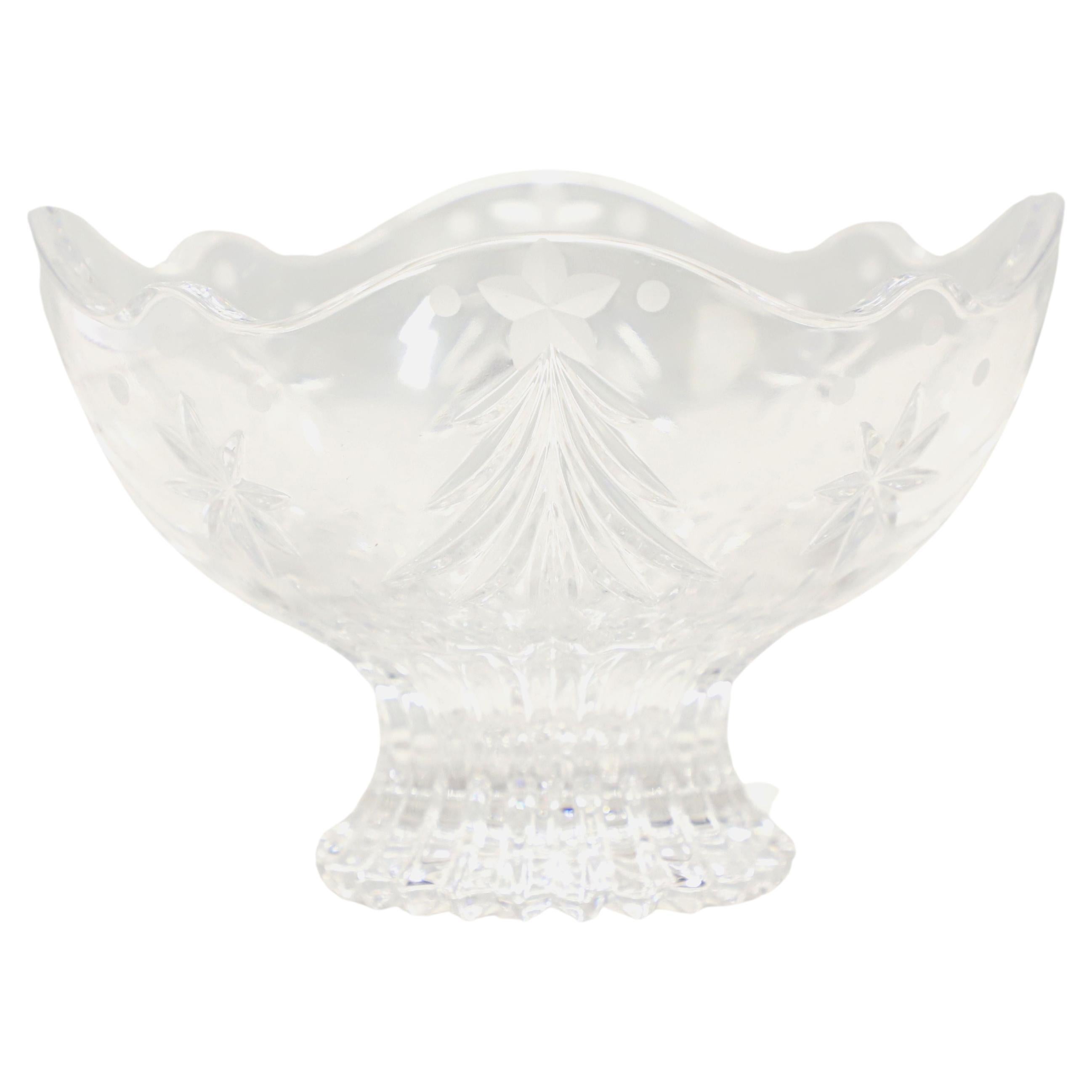 WATERFORD Crystal 6" Christmas Night Candy Dish For Sale