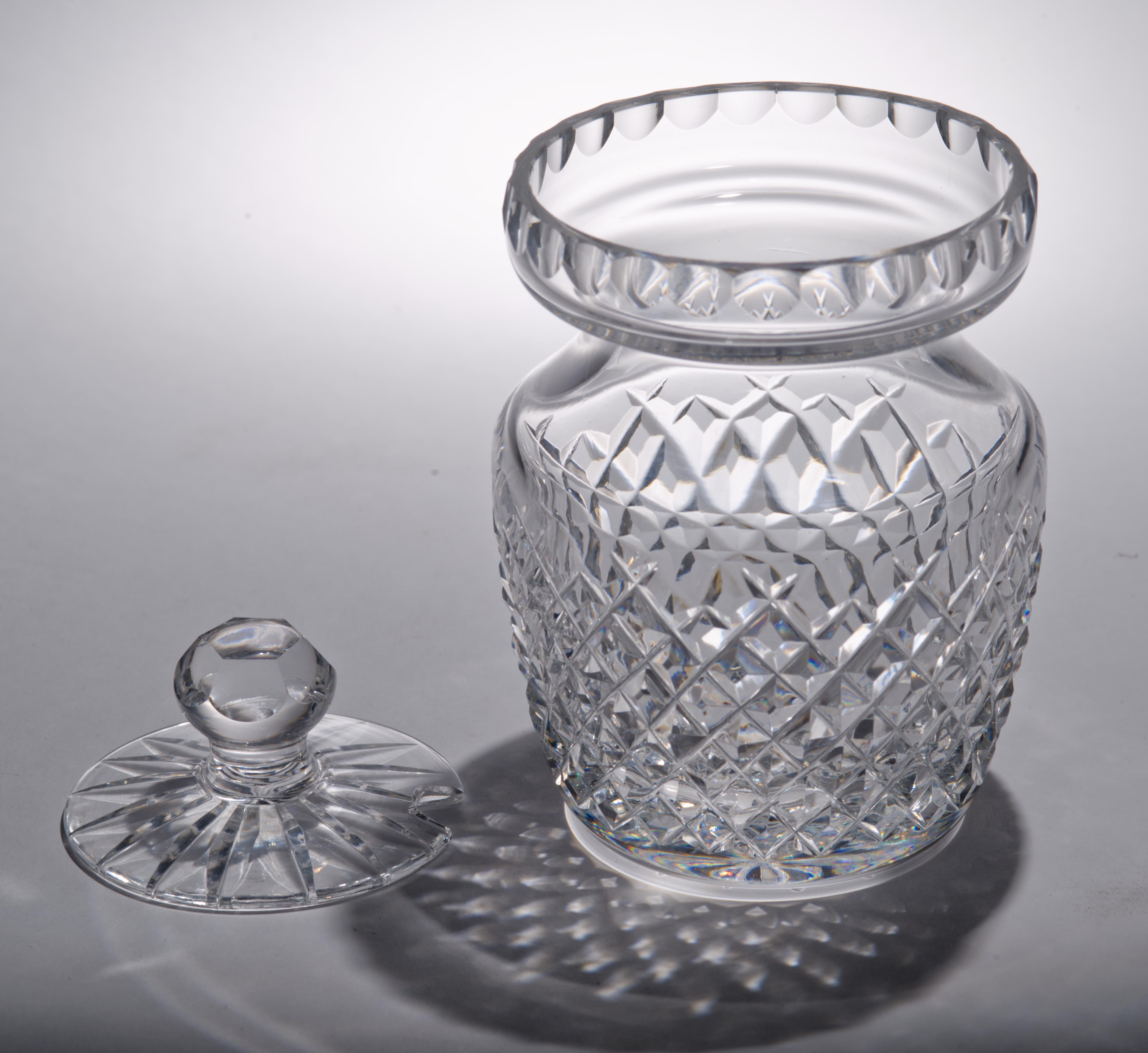Pot à miel et couvercle Waterford Crystal à motif Alana en vente 2