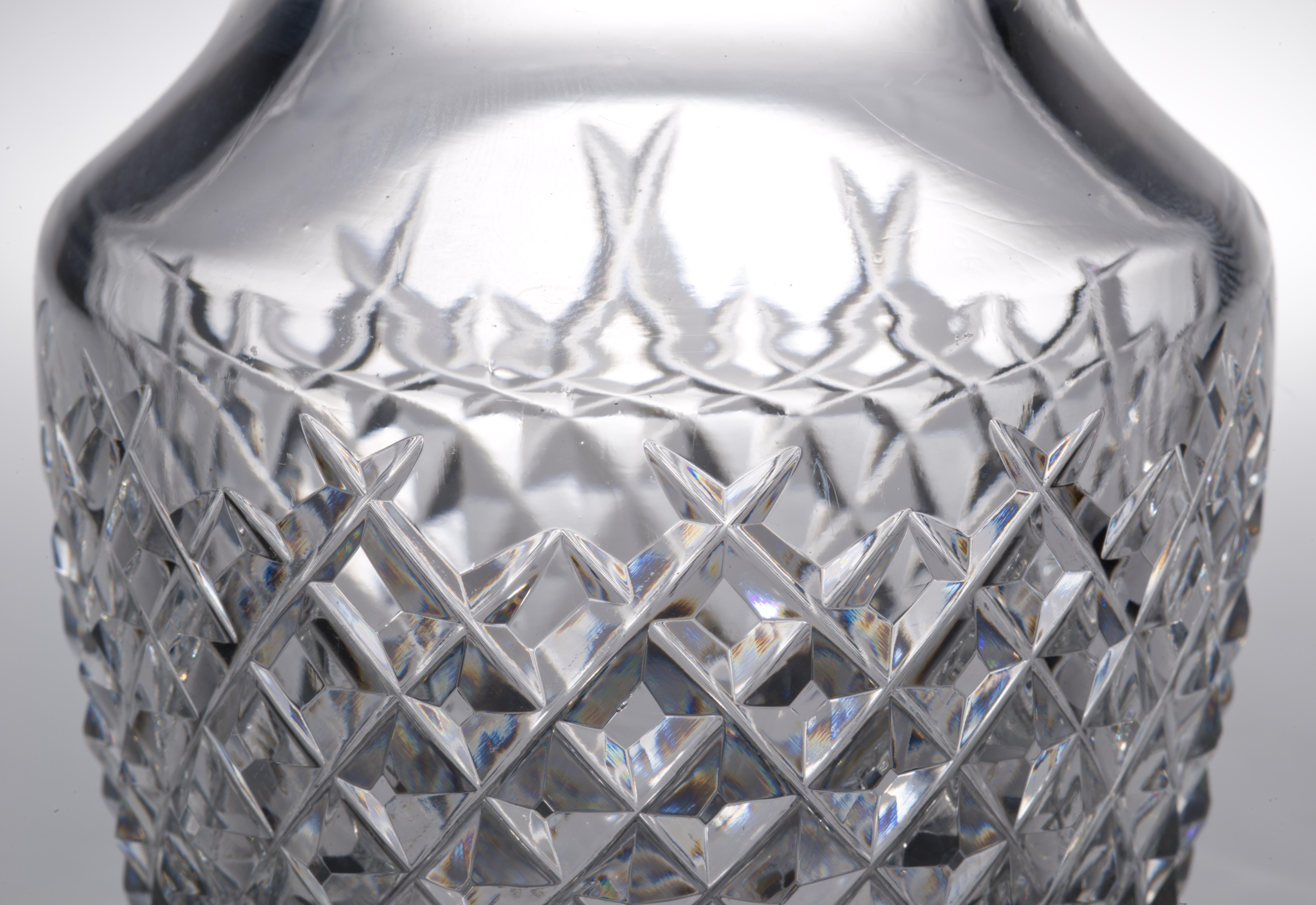 20ième siècle Pot à miel et couvercle Waterford Crystal à motif Alana en vente