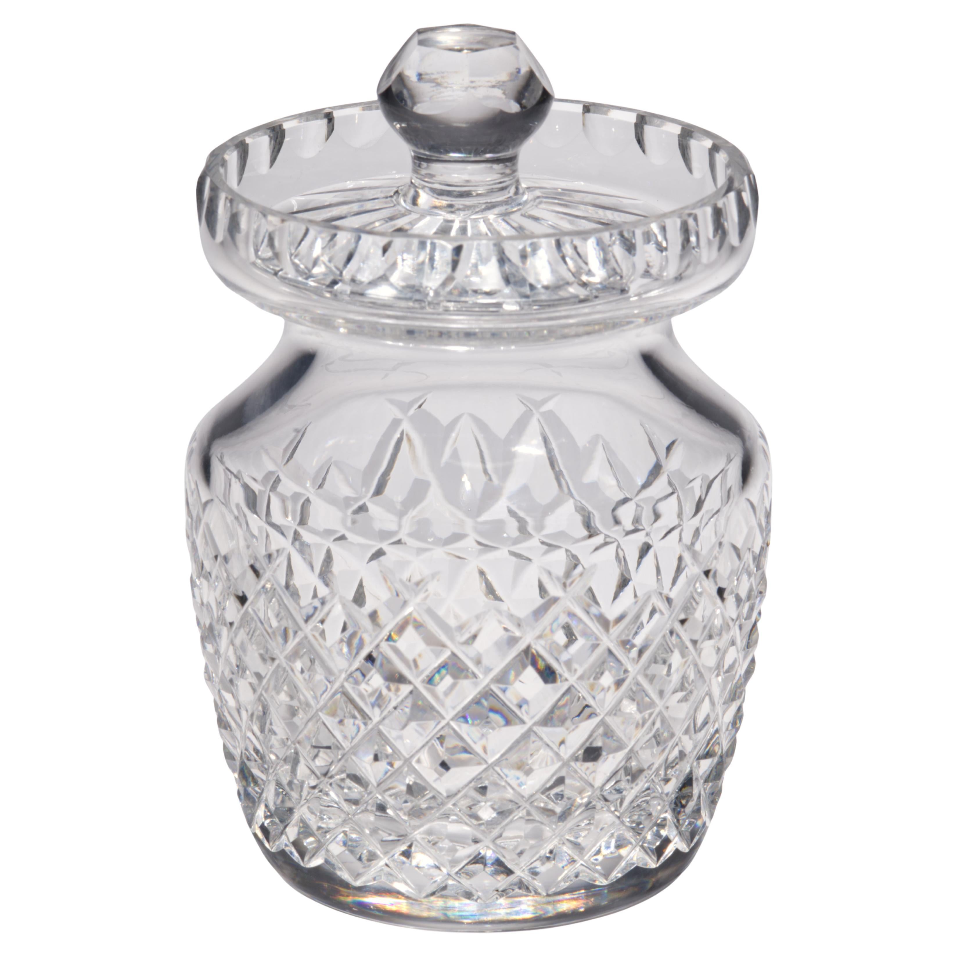 Waterford Crystal Alana Pattern Honey Pot & Lid