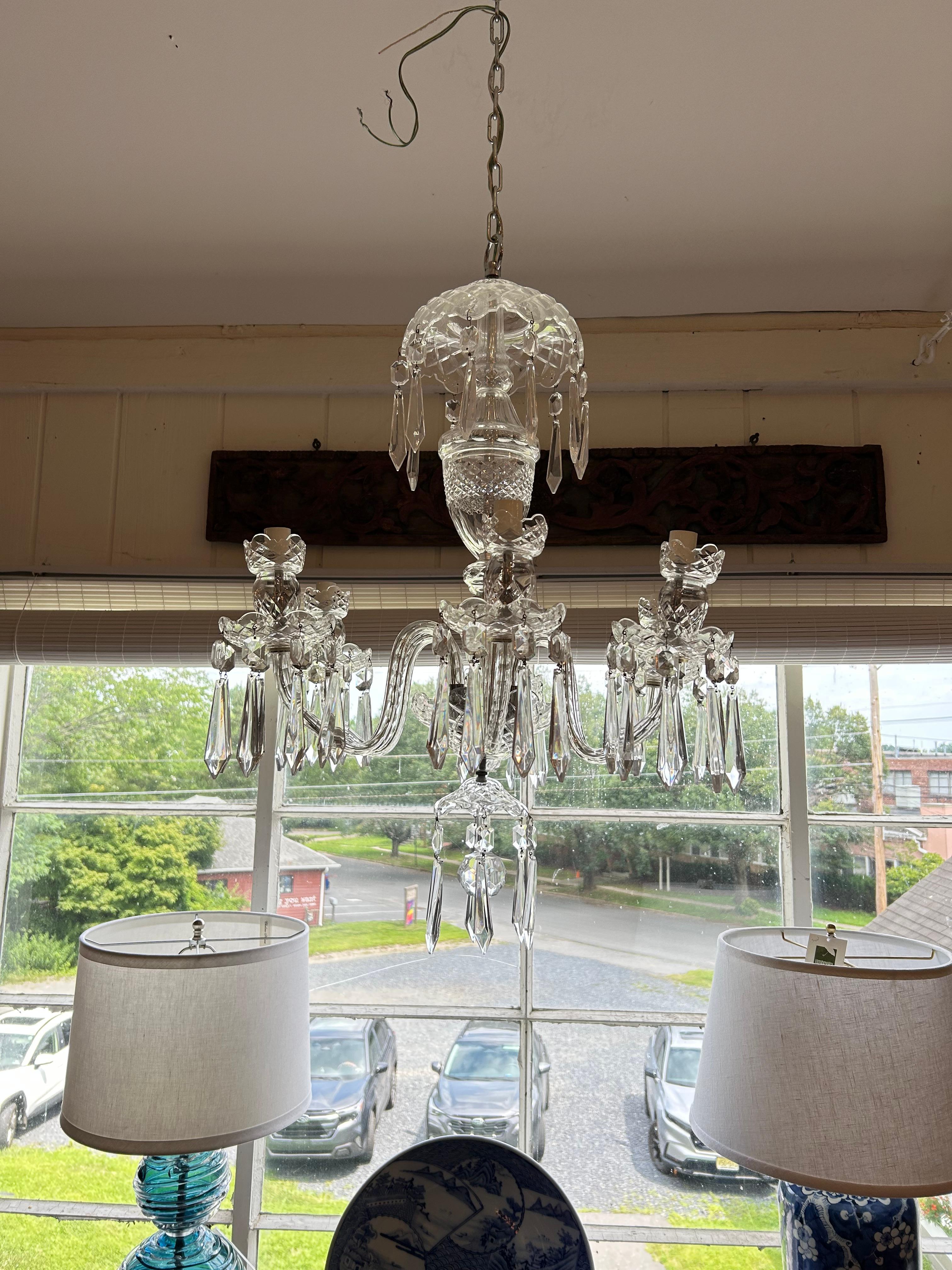 Lampadario Waterford Crystal Avoca a 6 bracci Vintage in vendita 1