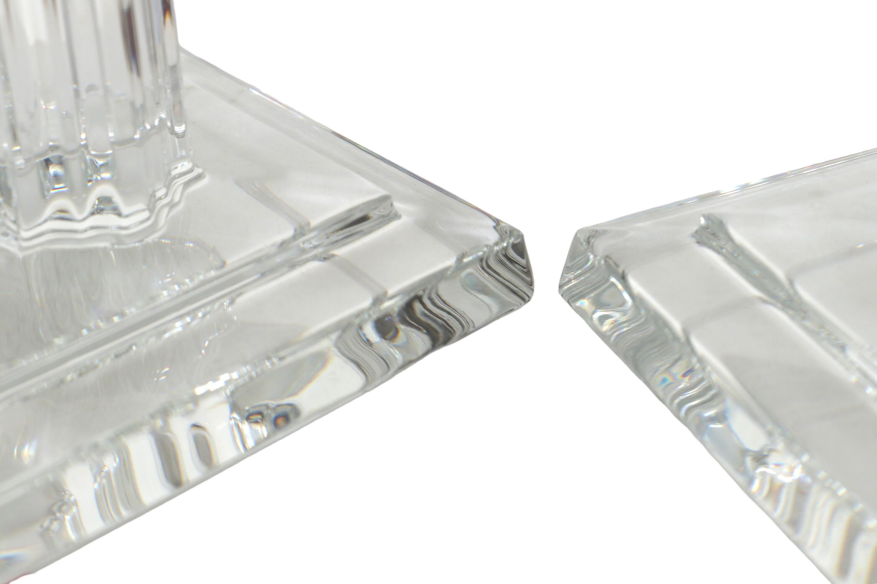 Irish Waterford Crystal Candle Holders - a Pair For Sale