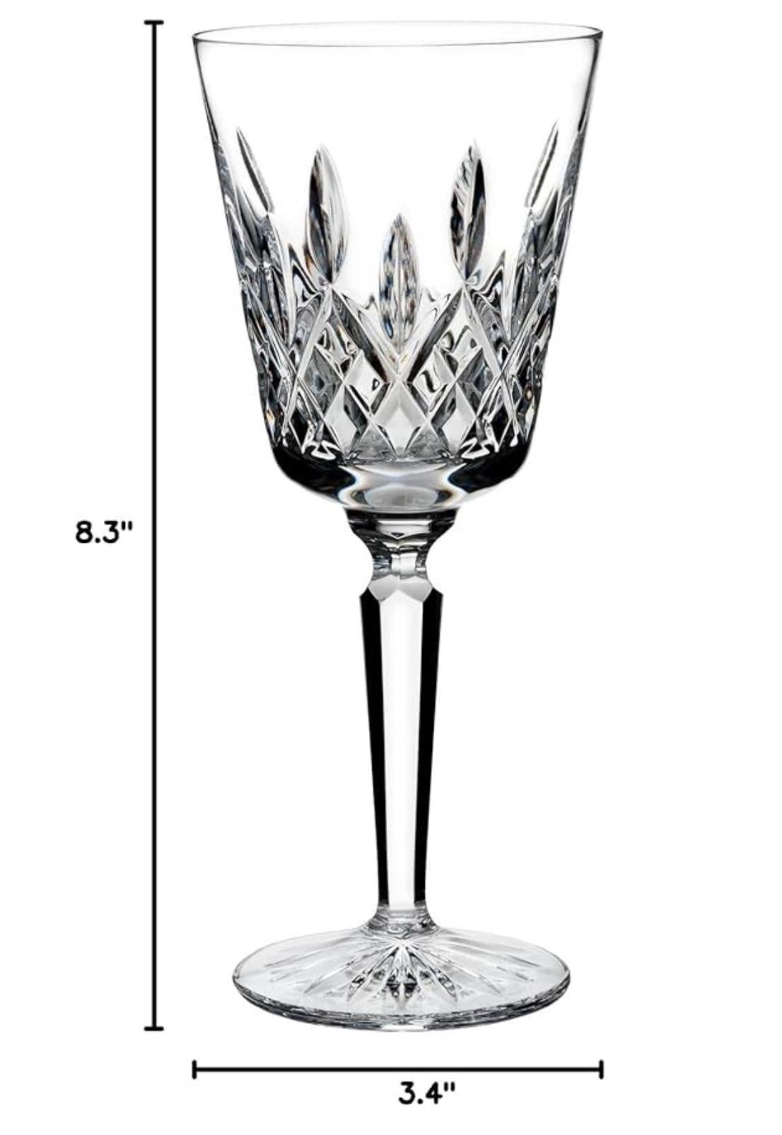 Art Deco Waterford Crystal Classic Lysmore Wine Goblet Set of 4.