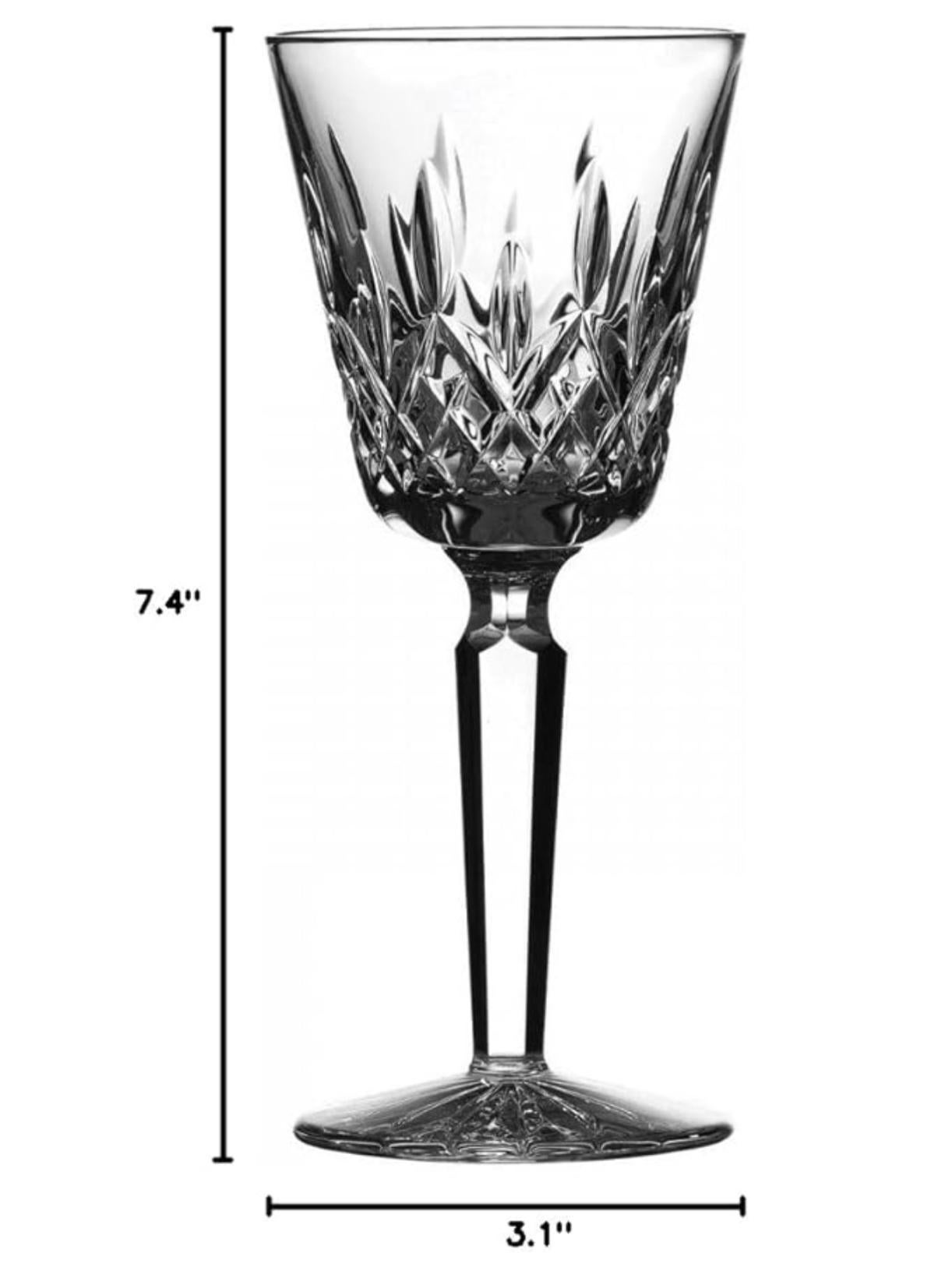 Slovenian Waterford Crystal Classic Lysmore Wine Goblet Set of 4.