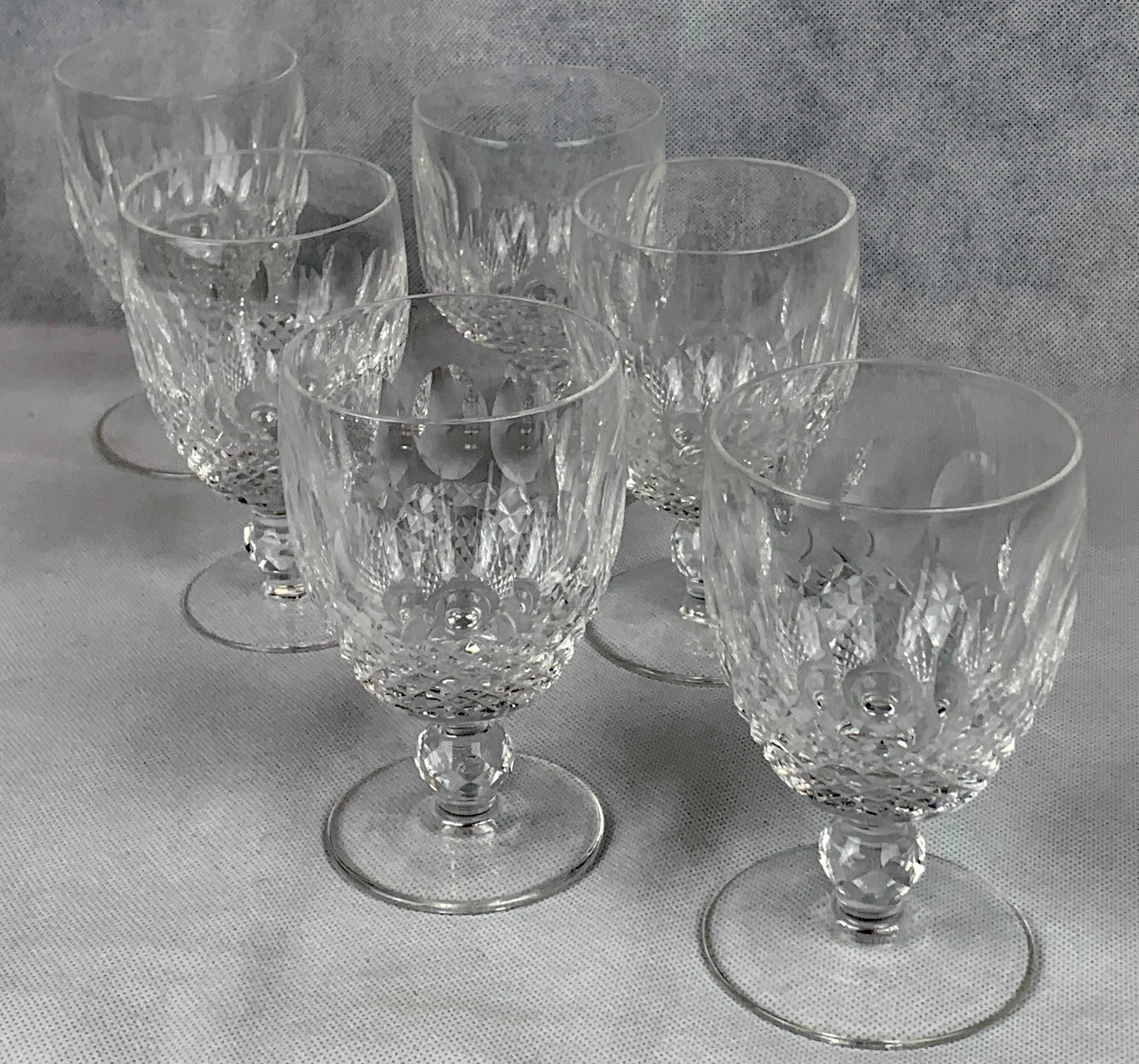Set of 6 Waterford Crystal Colleen Goblets In Good Condition In West Palm Beach, FL