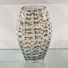 Waterford Crystal Contemporary Opal and Amber "Evolution" Vase