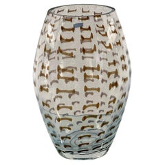 Waterford Crystal Zeitgenössische Vase "Evolution" aus Opal und Bernstein