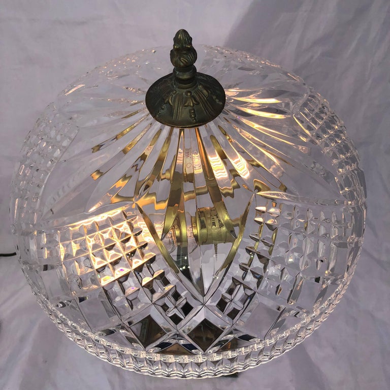 Waterford Crystal Dome Shade Bronze Desk Lamp at 1stDibs waterford