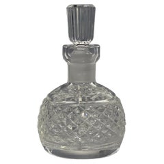 Waterford Crystal Faceted Carved Perfume Bottle Antique Signed Ireland