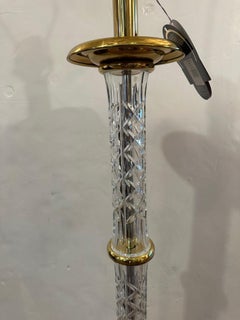 Waterford Crystal Floor Lamp with Brass Details