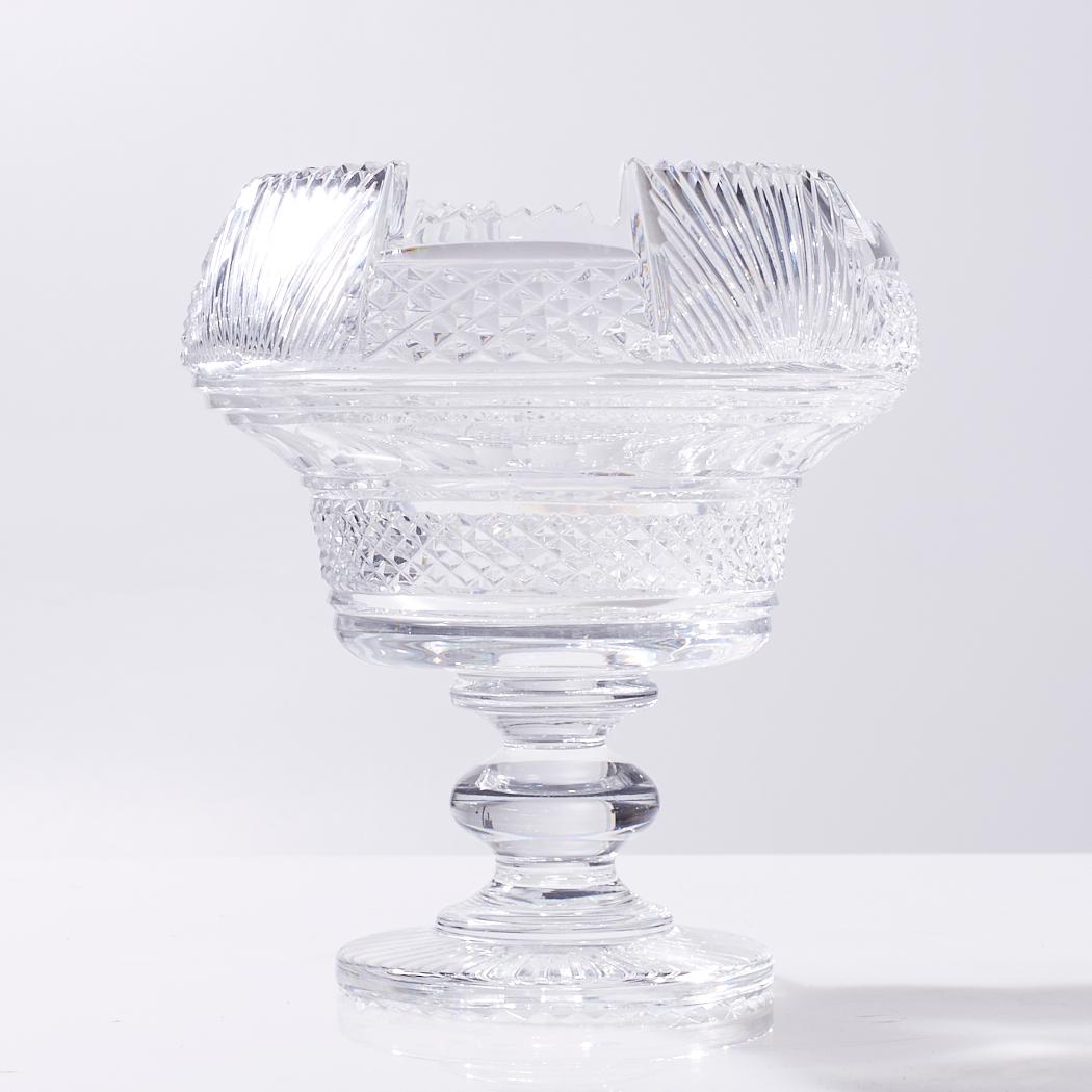 Modern Waterford Crystal Footed Bowl Vase For Sale