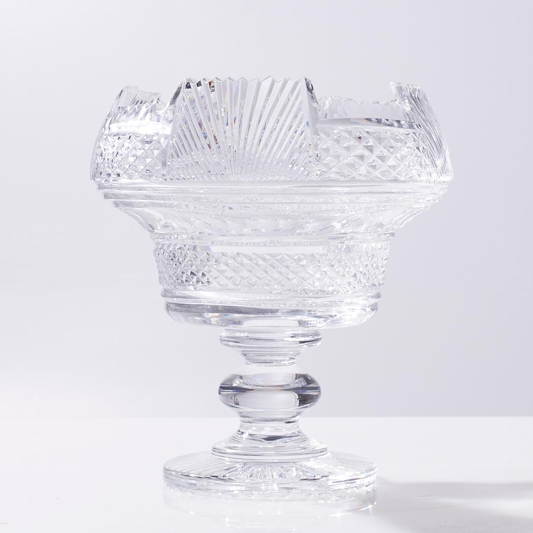 Waterford Crystal Footed Bowl Vase In Good Condition For Sale In Countryside, IL