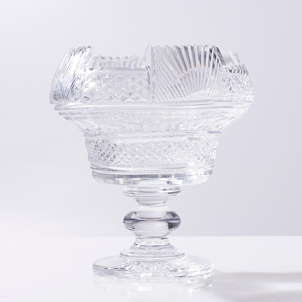 Contemporary Waterford Crystal Footed Bowl Vase For Sale