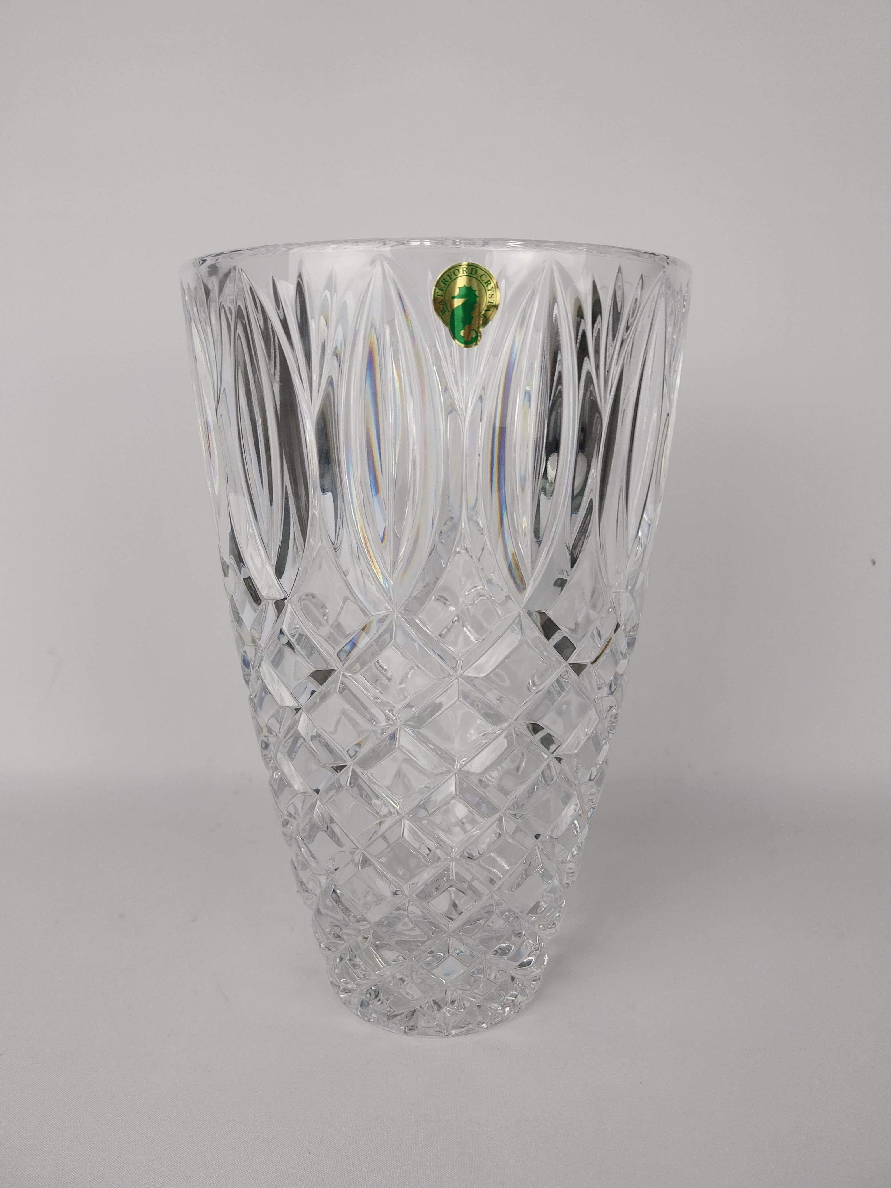 Modern Waterford Crystal Glass Vase For Sale