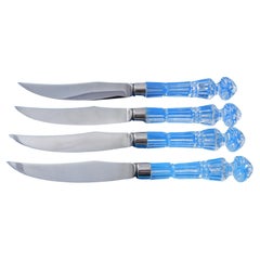 Waterford Crystal Handle Flatware Set of 4 Steak Knives