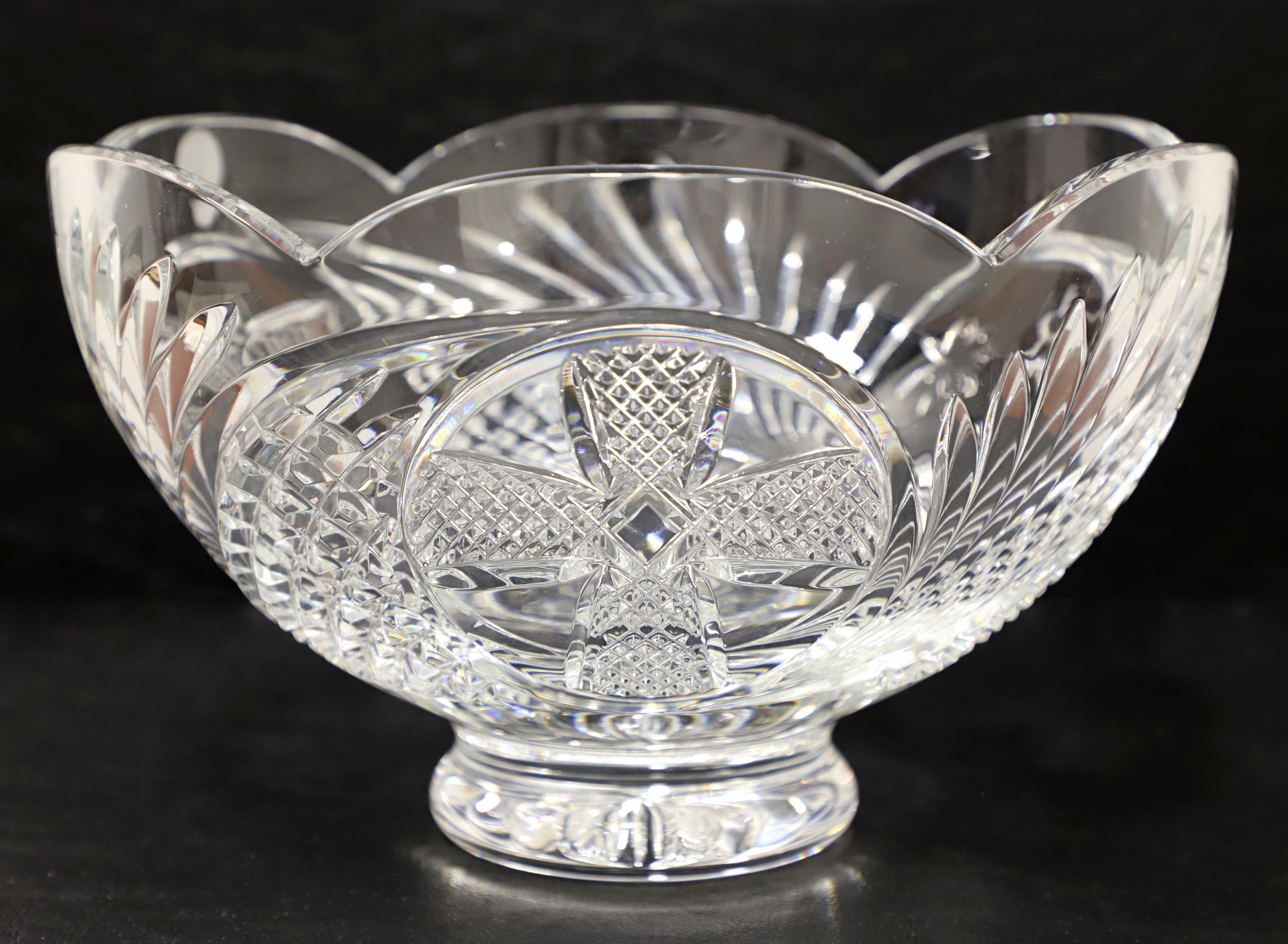 waterford crystal bowl scalloped edge