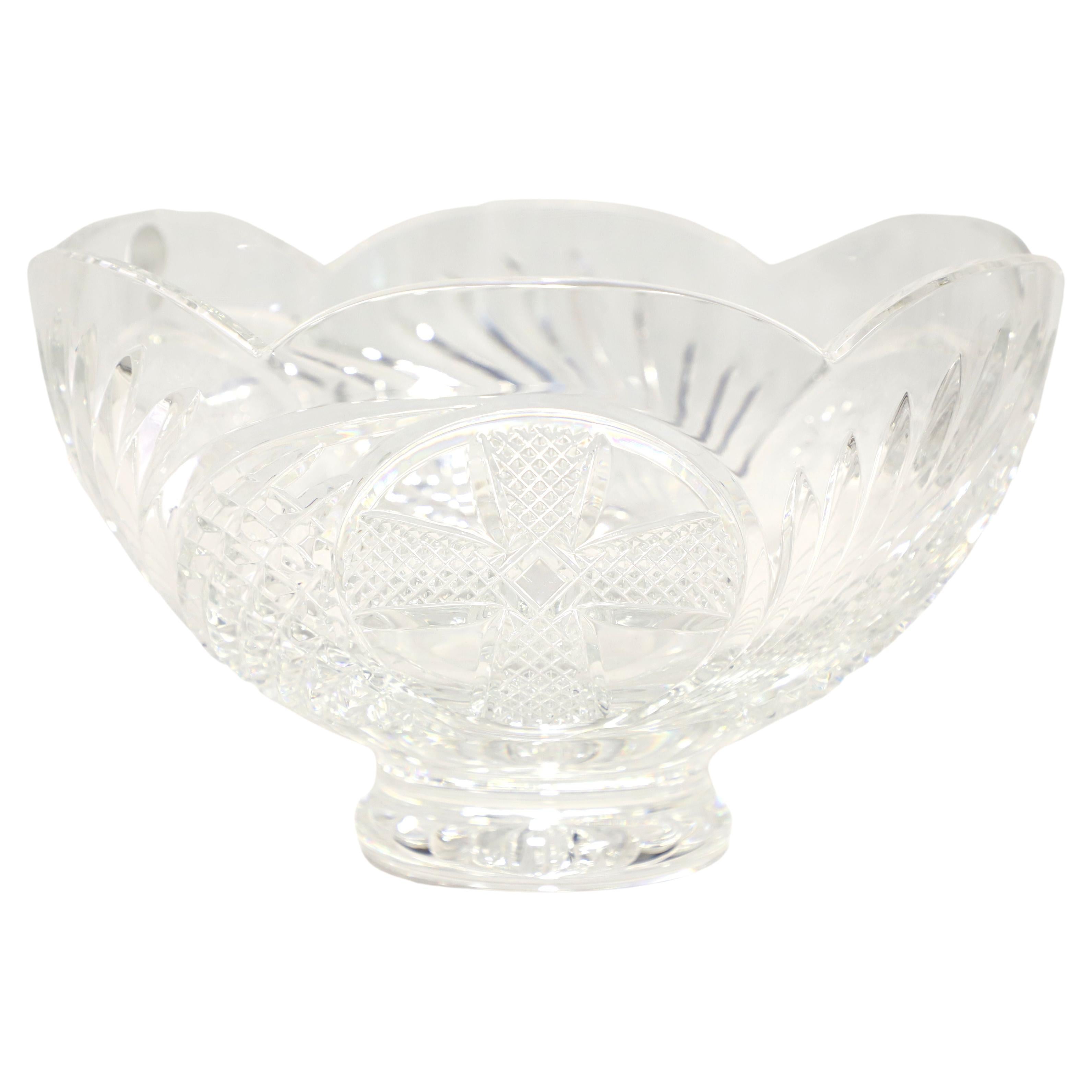 WATERFORD Crystal Ireland 10" Heritage of Ireland Scalloped Footed Bowl For Sale