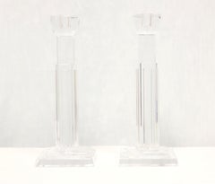 WATERFORD Crystal Ireland 10" Metropolitan Candlesticks - Pair