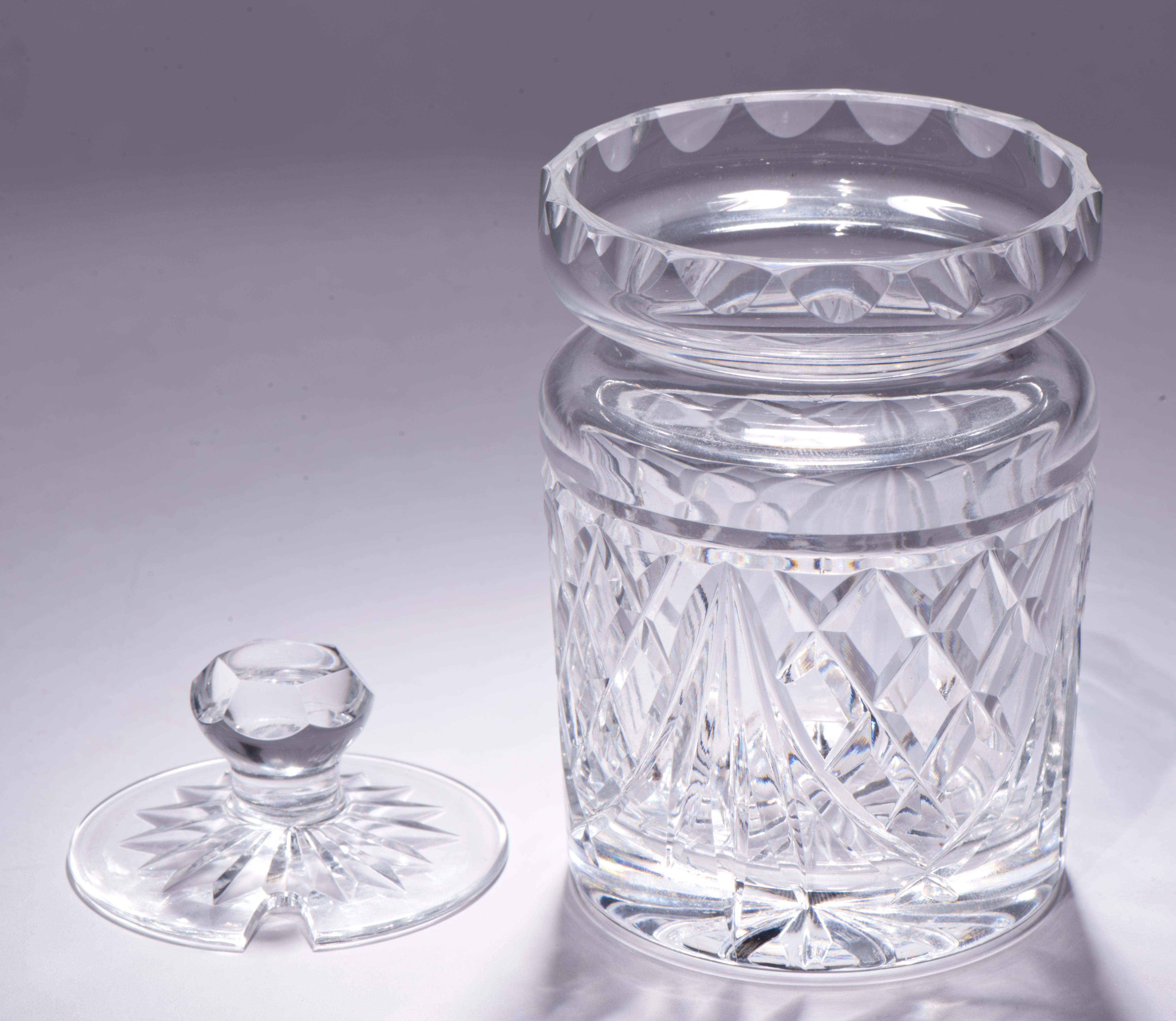 Waterford Crystal Marmelade Gelee oder Honig Topf & Deckel (Moderne der Mitte des Jahrhunderts) im Angebot