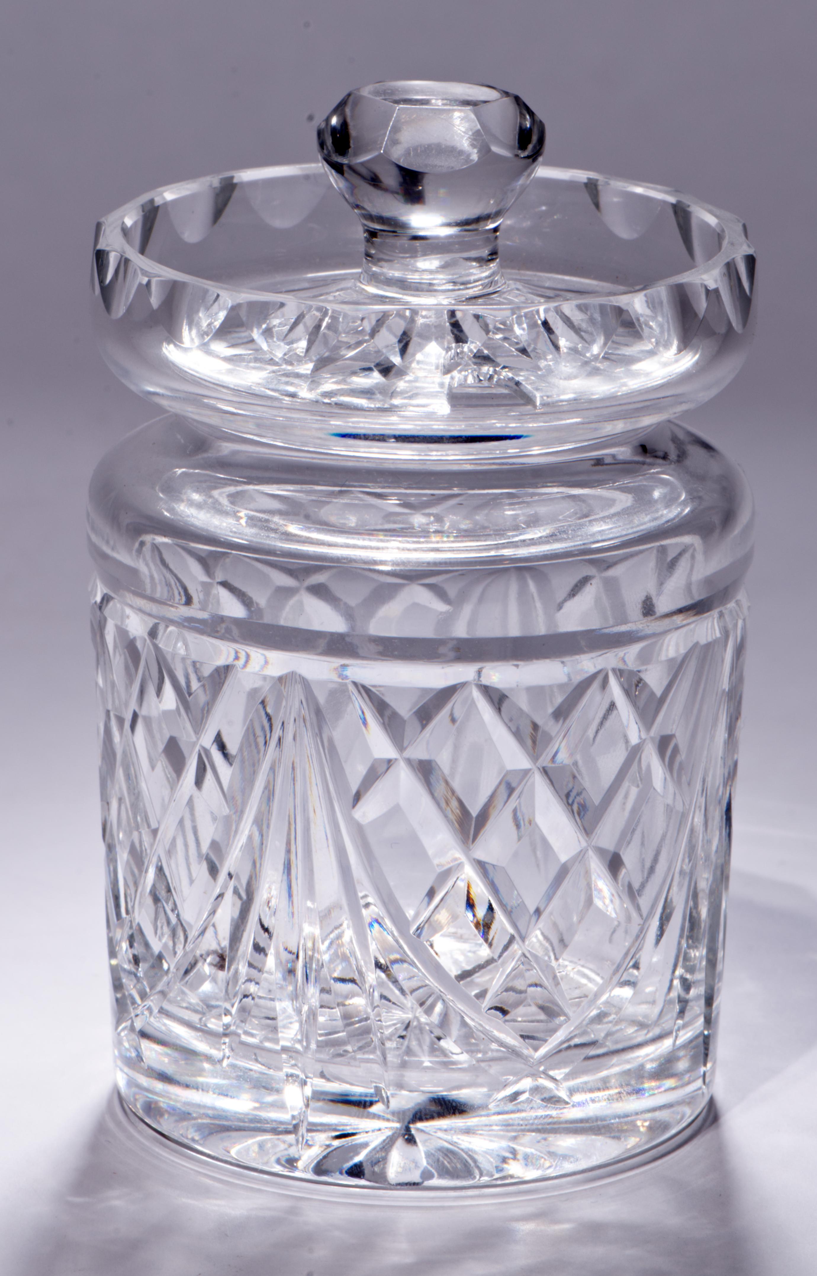 Waterford Crystal Marmelade Gelee oder Honig Topf & Deckel (20. Jahrhundert) im Angebot