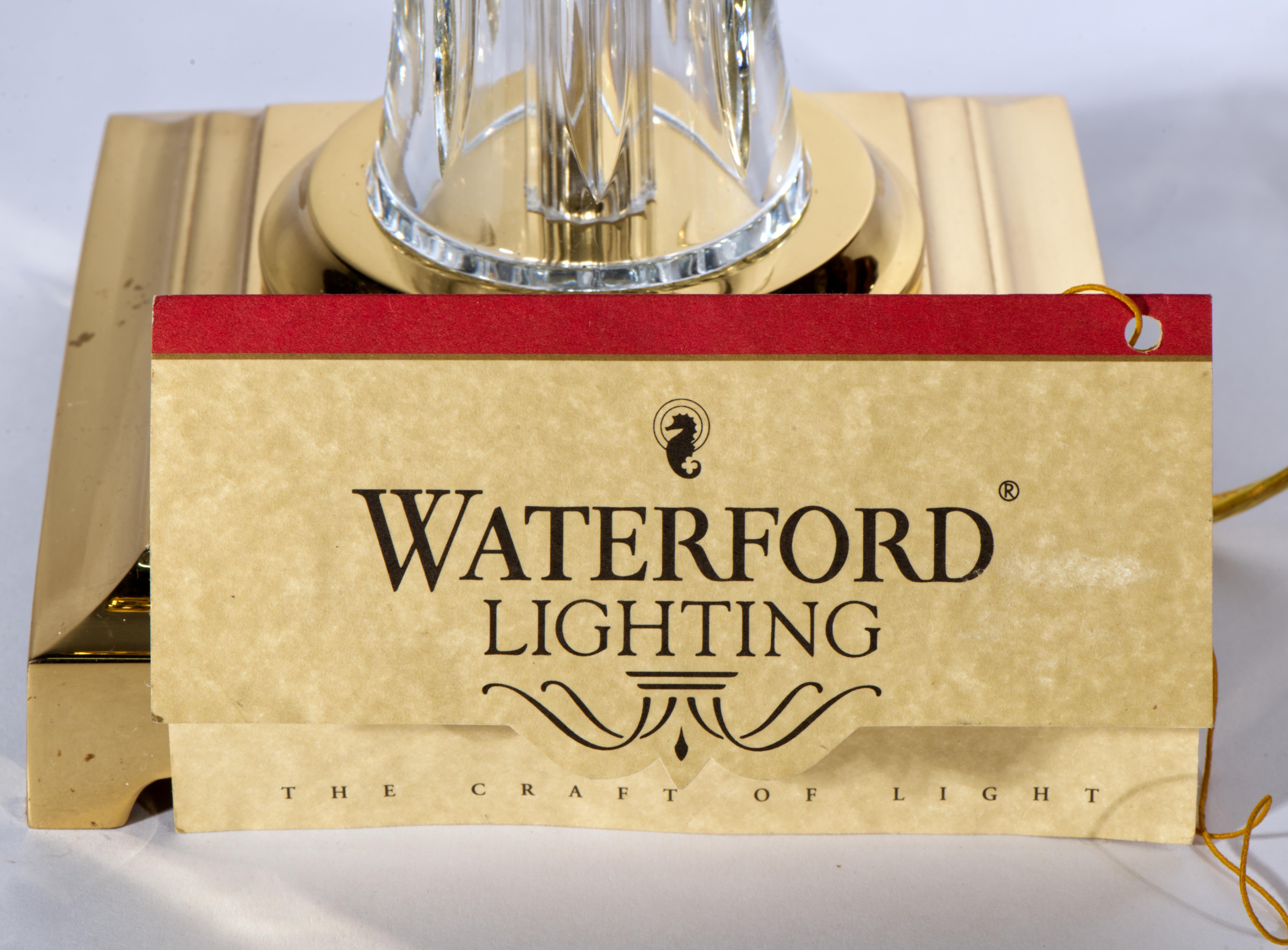 Waterford Crystal Lamp Killarney Kinsale Bankers Table Lamp 1990s - 1stDibs For Sale 2