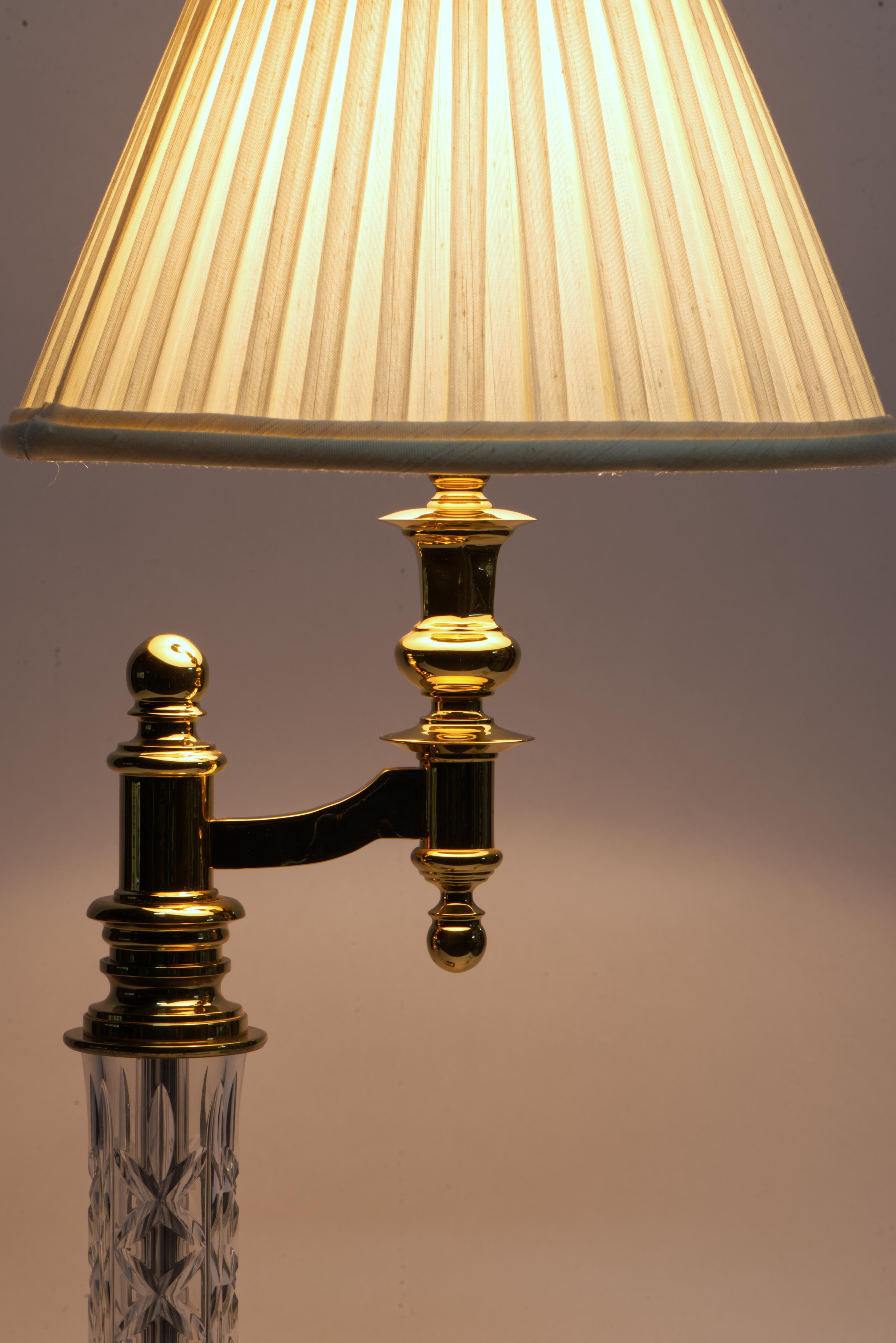 Hand-Crafted Waterford Crystal Lamp Killarney Kinsale Bankers Table Lamp 1990s - 1stDibs For Sale