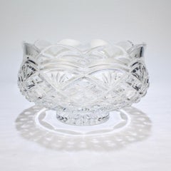 Waterford Crystal Master Cutter Scalloped Edge Footed Bowl or Centerpiece
