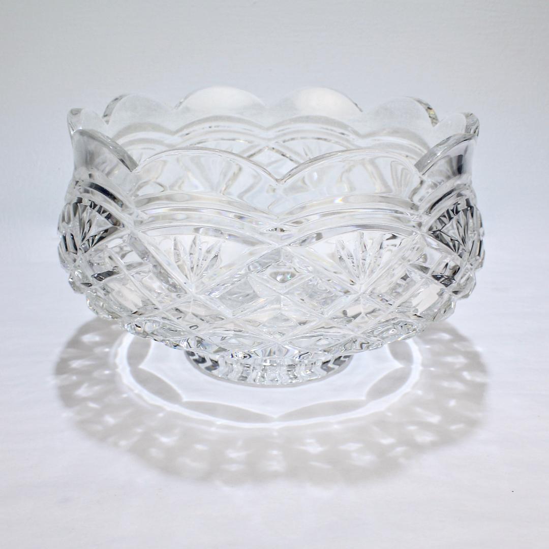 Ciotola o centrotavola con bordo smerlato di Waterford Crystal Master Cutter in vendita 1
