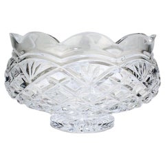 Waterford Crystal Master Cutter Schale oder Tafelaufsatz mit Fuß und Wellenschliff