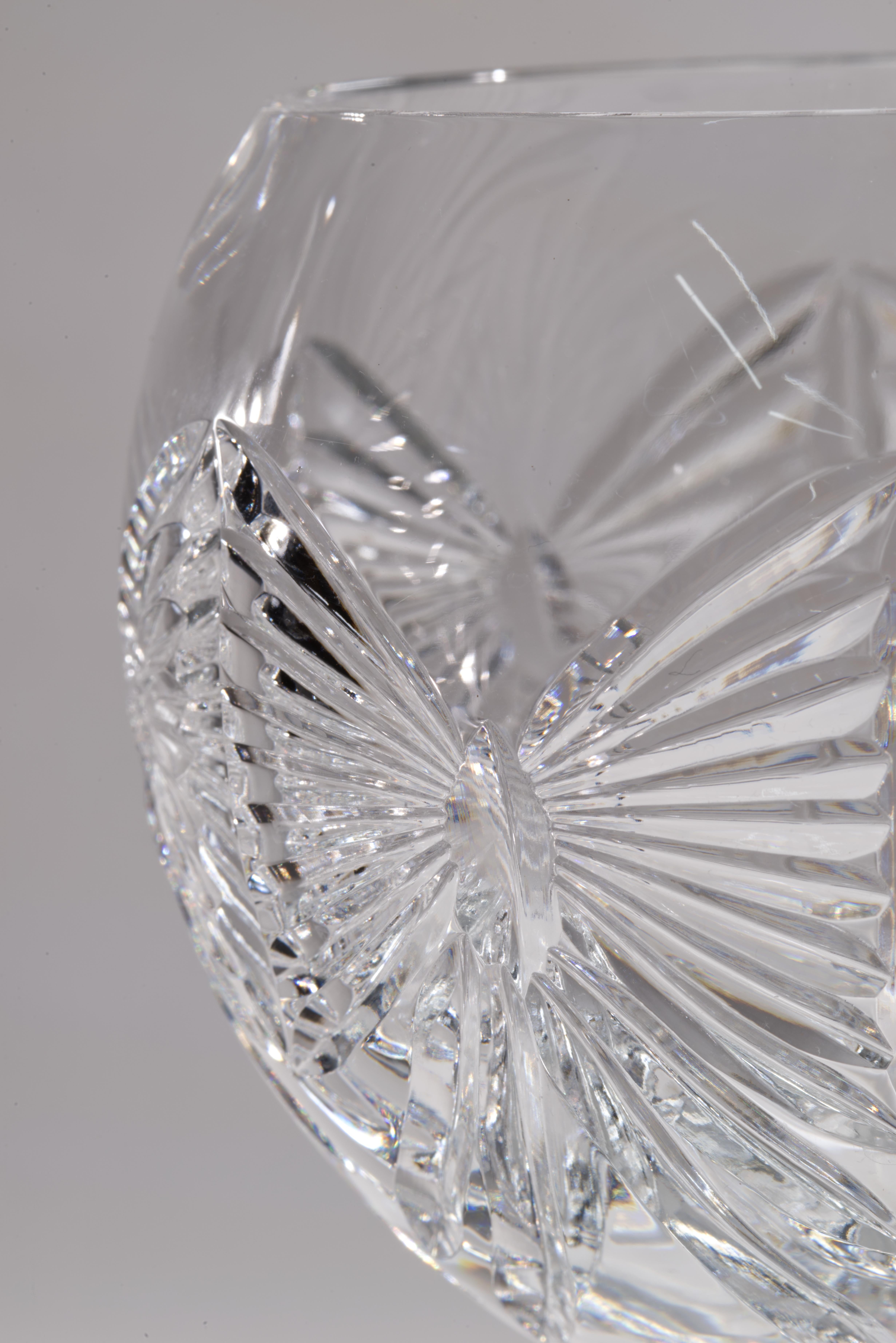 Hand-Crafted Waterford Crystal Pair of Millennium Toasting Glasses, Peace and Happiness For Sale