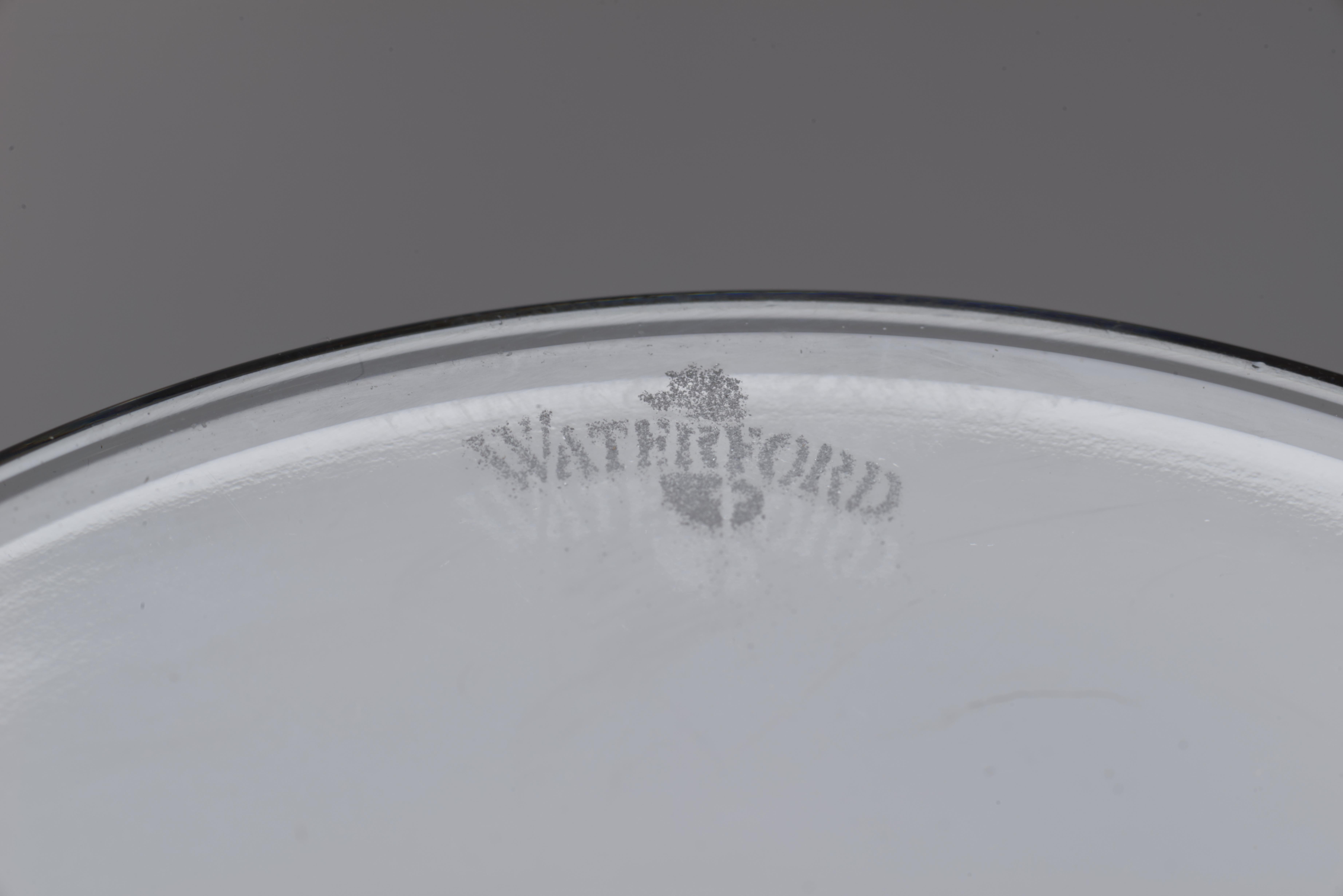 20th Century Waterford Crystal Pair of Millennium Toasting Glasses, Peace and Happiness For Sale
