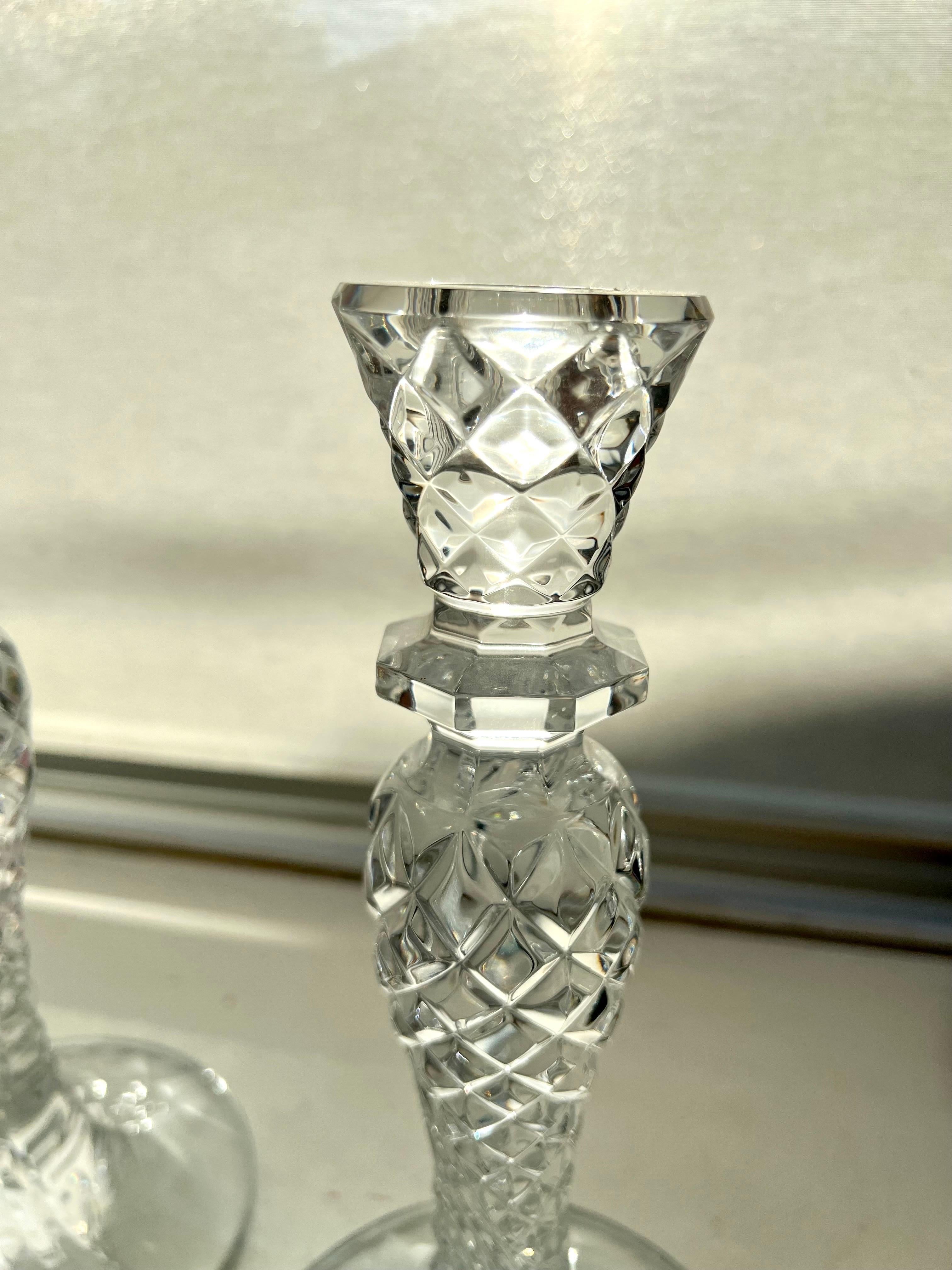 Waterford-Kristall-Kerzenständer mit Seepferdchenmotiv in Schachteln, Paar  (Sonstiges) im Angebot