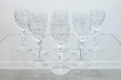Ensemble de 9 gobelets à vin modernistes en cristal de Waterford