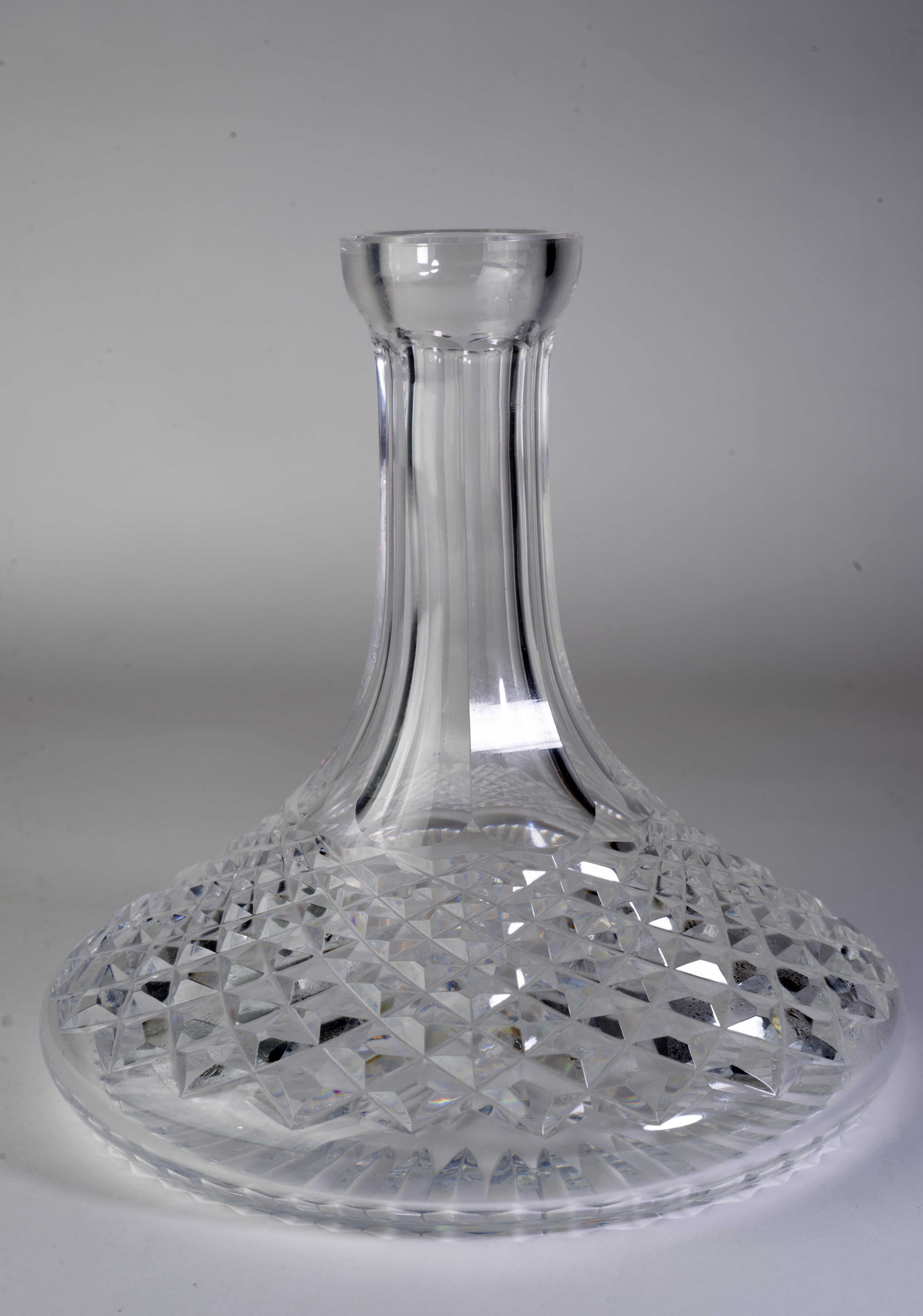 Mid-Century Modern Waterford Crystal Ships Decanter and Stopper Alana For Sale