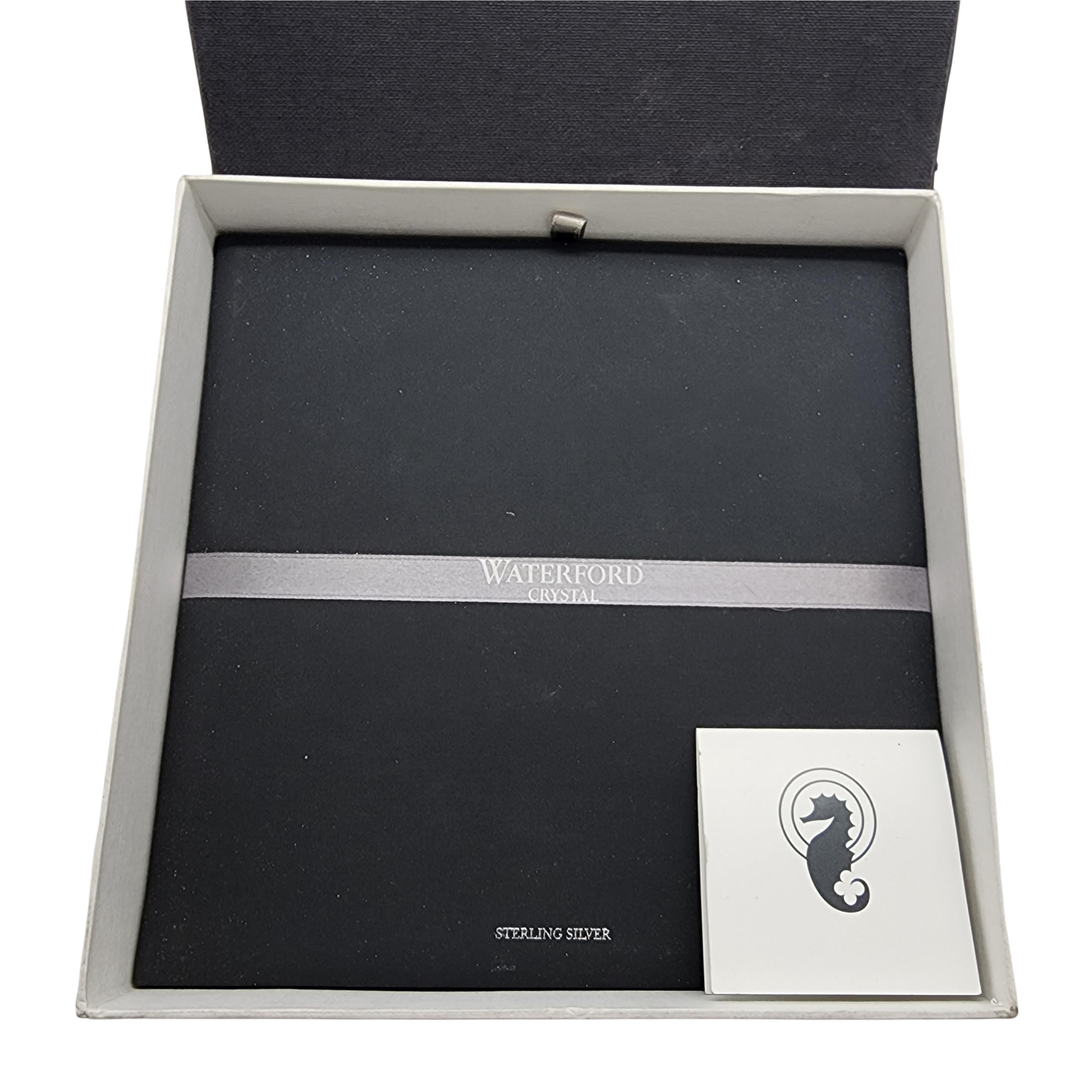 Waterford Crystal Sterling Silber Schal Stil Halskette mit Box #13450 Herren im Angebot