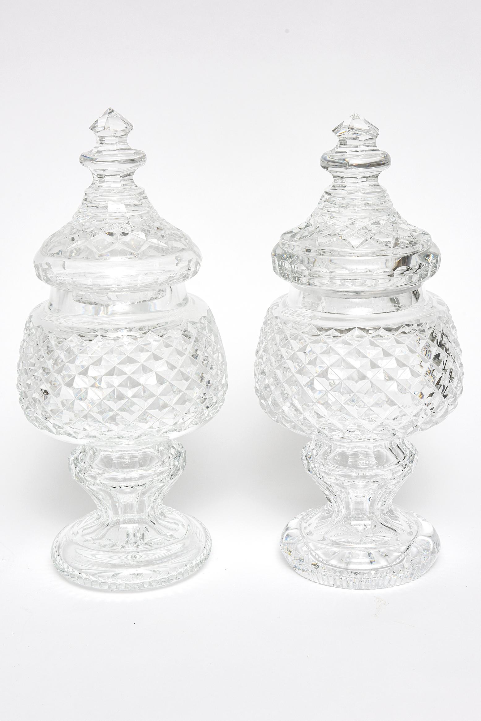 Waterford Cut Crystal Horse Racing Vase and Jar Trophy Awards Group of 4 In Good Condition In Miami Beach, FL