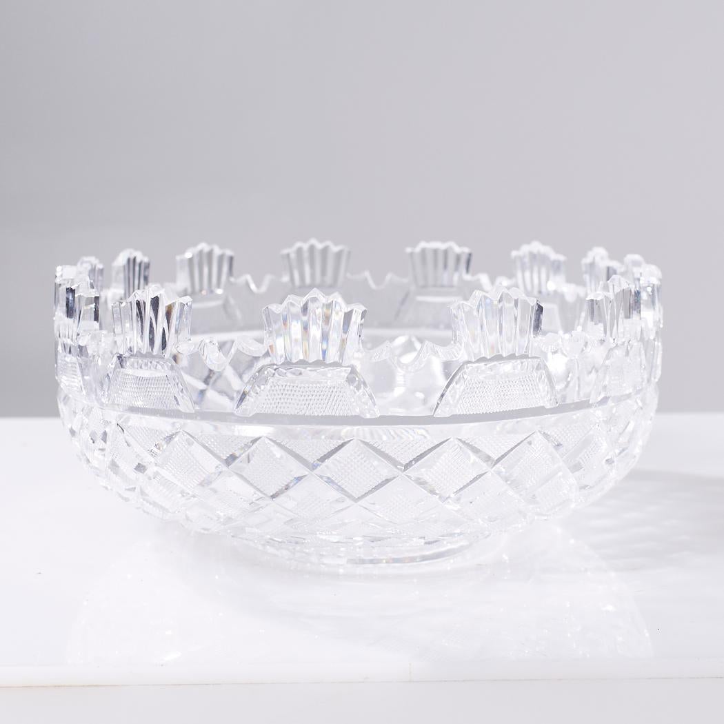 Northern Irish Waterford Cut Crystal Serving Dish Bowl For Sale