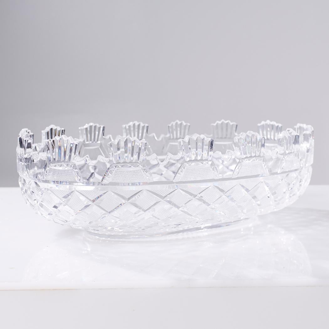 Waterford Cut Crystal Serving Dish Bowl In Good Condition For Sale In Countryside, IL