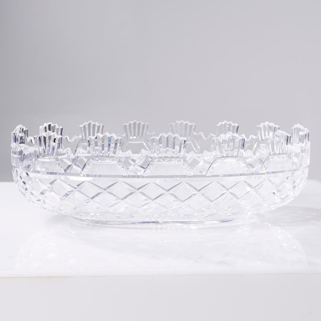 Contemporary Waterford Cut Crystal Serving Dish Bowl For Sale