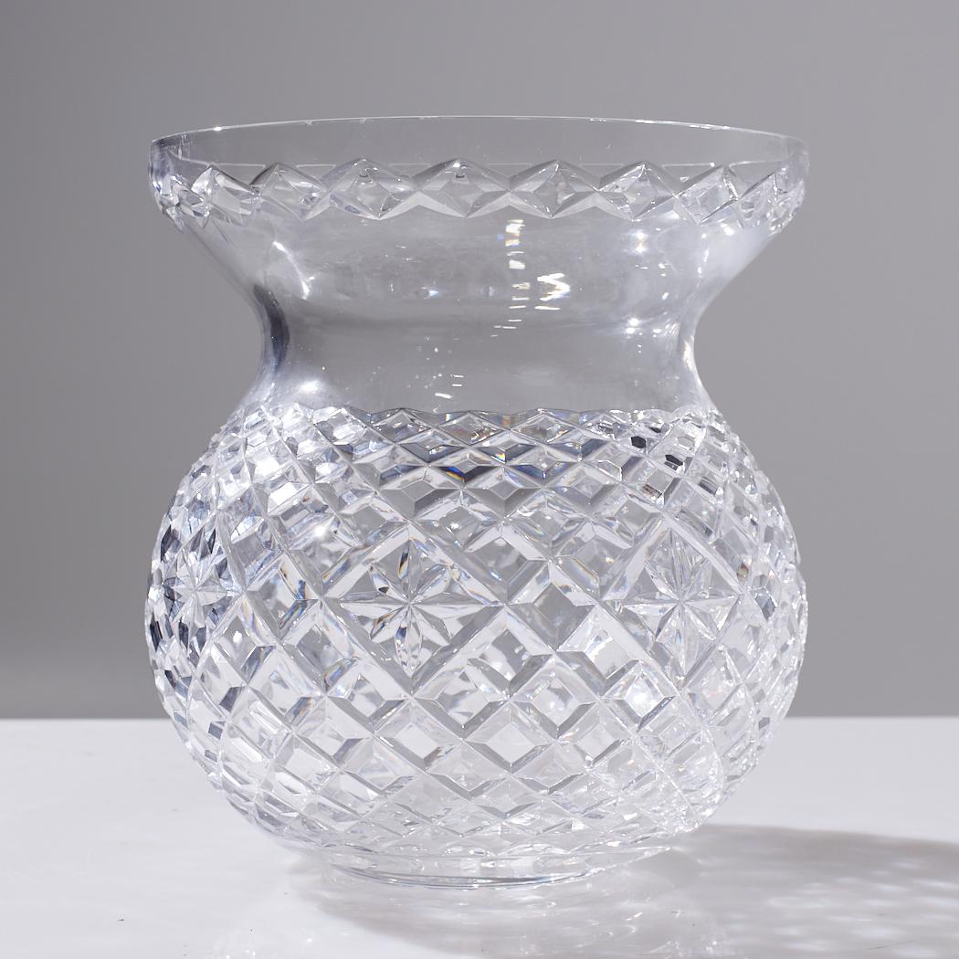Northern Irish Waterford Cut Crystal Vase Bowl For Sale