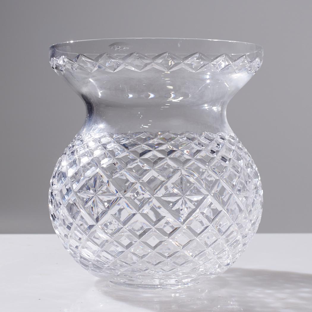 Waterford Cut Crystal Vase Bowl In Good Condition For Sale In Countryside, IL